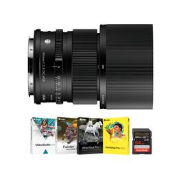 Sigma - 90mm F2.8 DG Black Full-Frame Contemporary Lens for L Mount Bundle