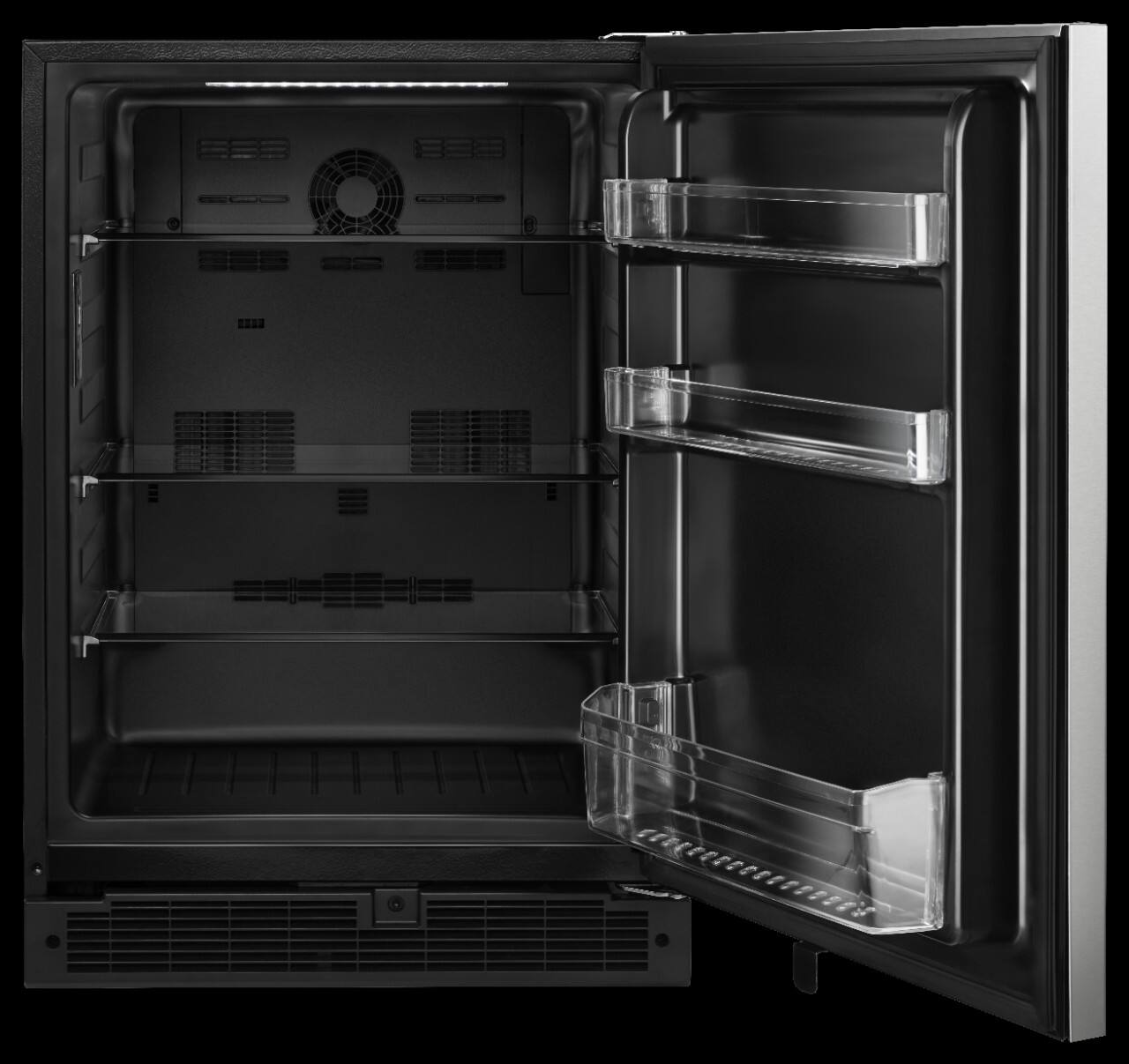 Back. Whirlpool - 5.1 Cu. Ft. Built-In Mini Fridge - Stainless steel.