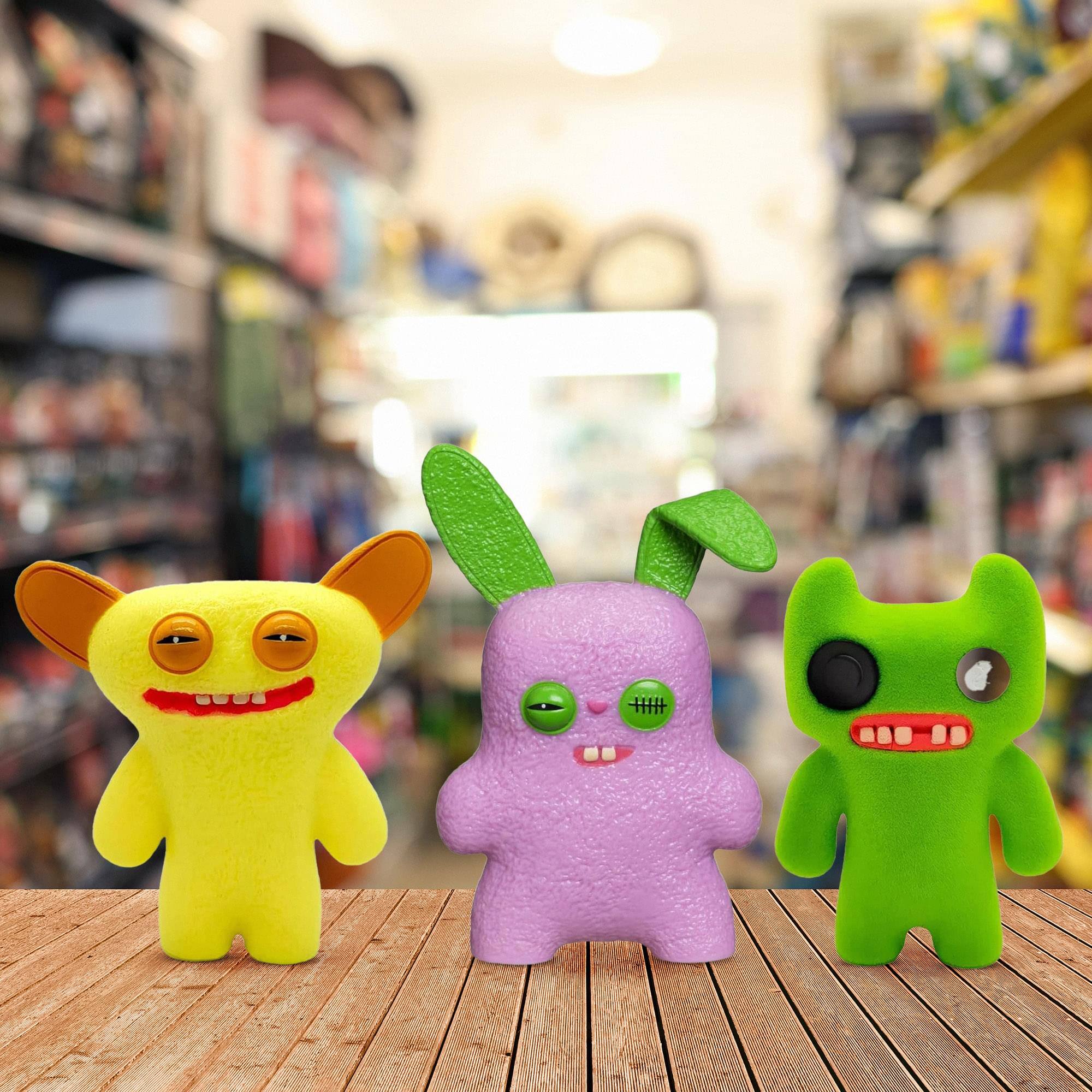Alt View 5. ZURU - Fuggler 2.5 Inch Figure 3-Pack | Tan/Yellow, Pink, Green - Multi-Colored.