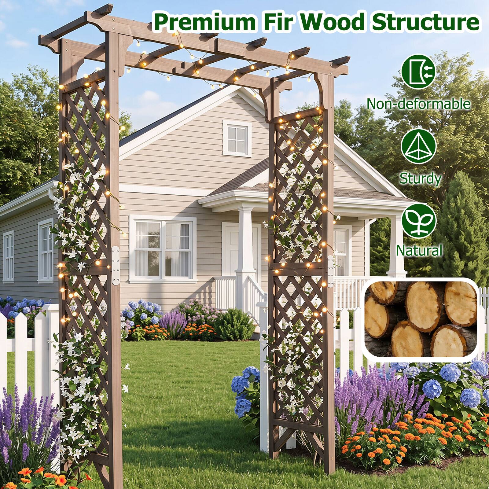 Premium Fir Wood Structure

- Non-deformable
- Sturdy
- Natural