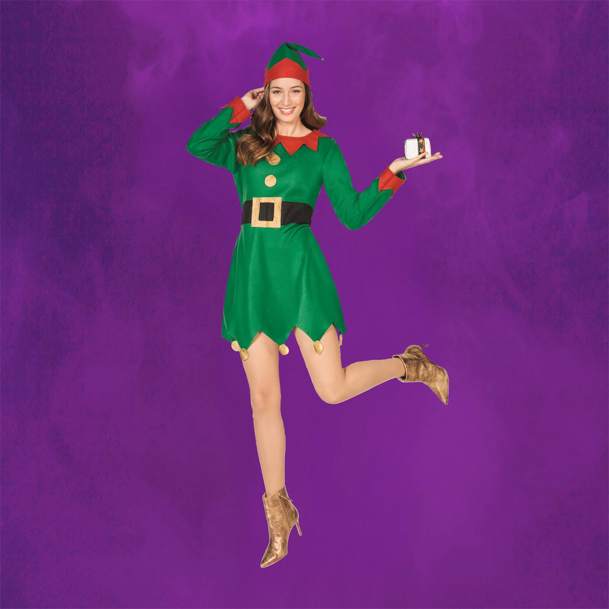 Alt View 2. Northlight - Women's Elf costumeIncludes dress and hat size:M - Green.