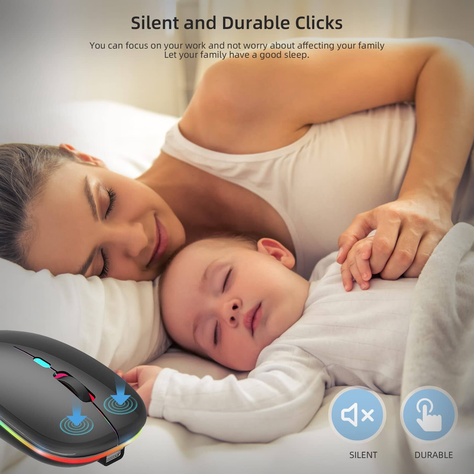 Silent and Durable Clicks

You can focus on your work and not worry about affecting your family. Let your family have a good sleep.

SILENT DURABLE