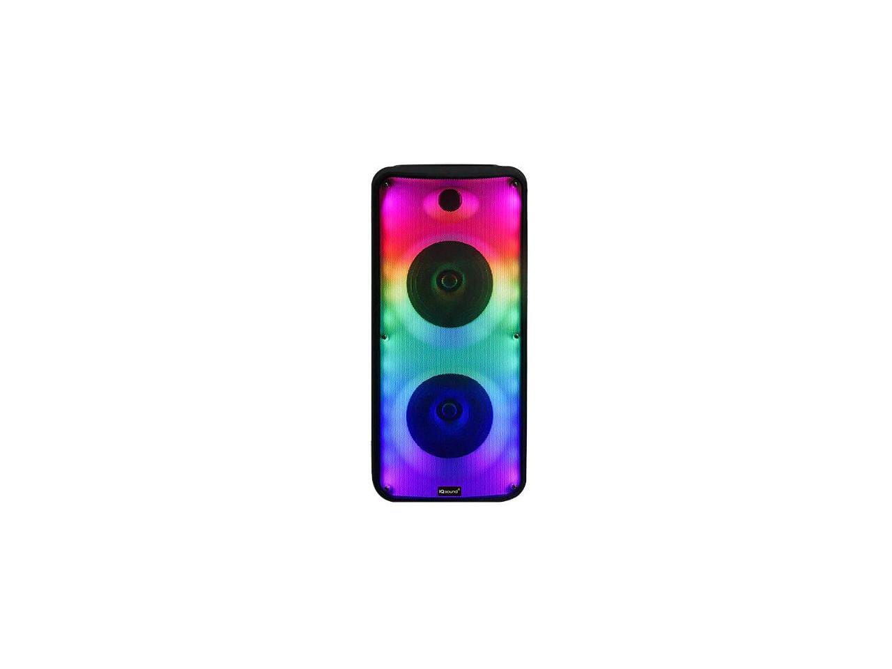 Supersonic - Fire Box 2 x 8 TWS Bluetooth Speaker W/ Light Show & Microphone IQ-7188DJBT - Black