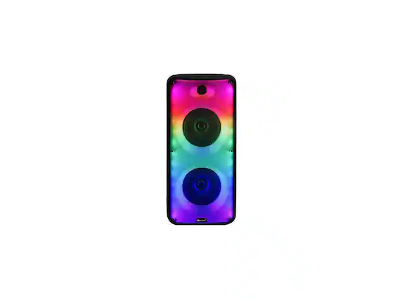 Front. Supersonic - Supersonic Fire Box 2 x 8 TWS Bluetooth Speaker W/ Light Show & Microphone IQ-7188DJBT - Black.