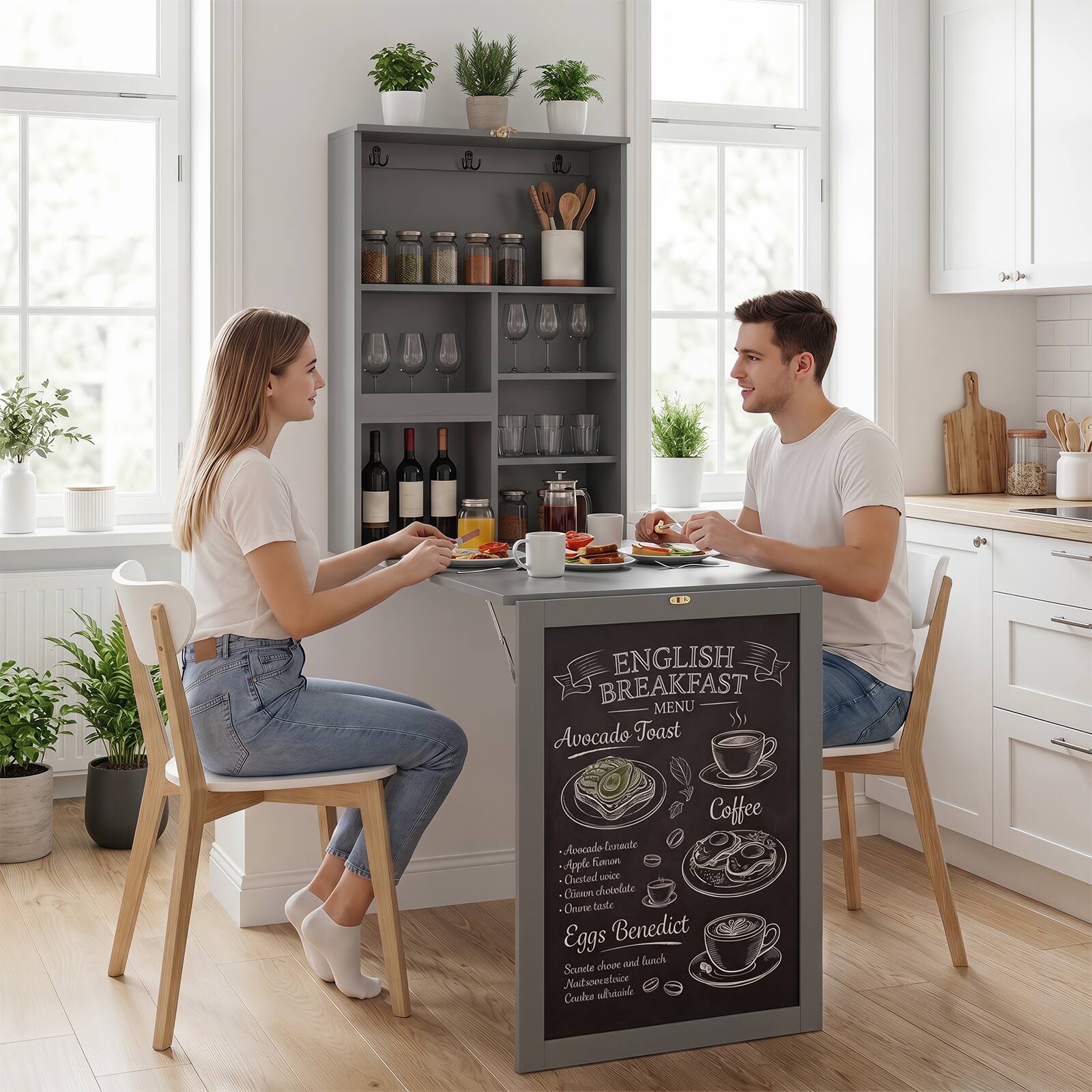 2. ENGLISH BREAKFAST MENU

Avocado Toast
- Avocado toast
- Apple fennel
- Chested
- Cinnamon chocolate
- Orange juice

Coffee

Eggs Benedict
- Sautéed chives and fennel
- Nutmeg sauce
- Crispy bacon