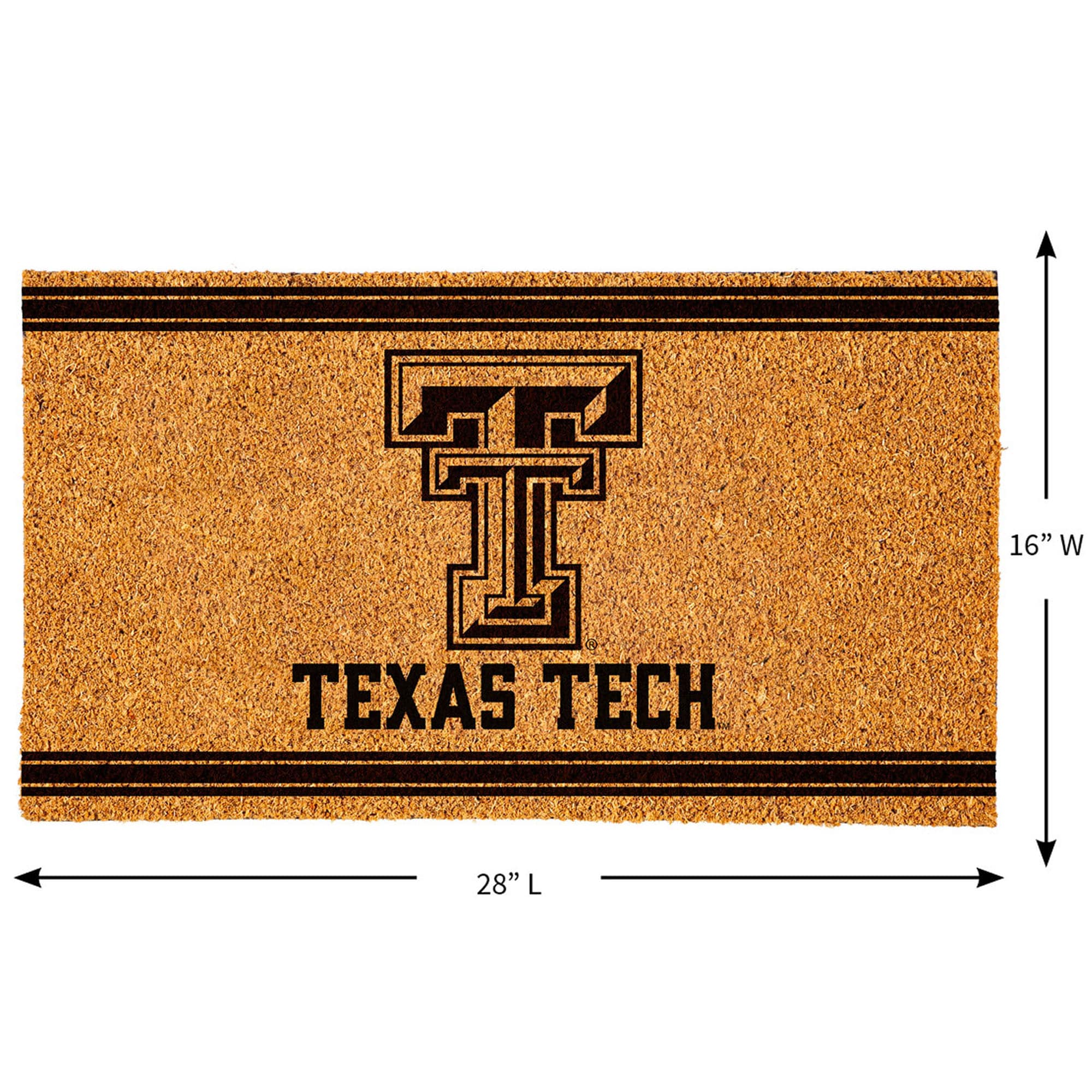16" W  
TEXAS TECH  
28" L