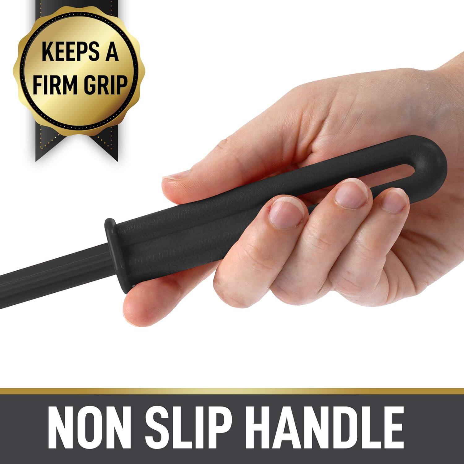 KEEPS A FIRM GRIP, NON SLIP HANDLE