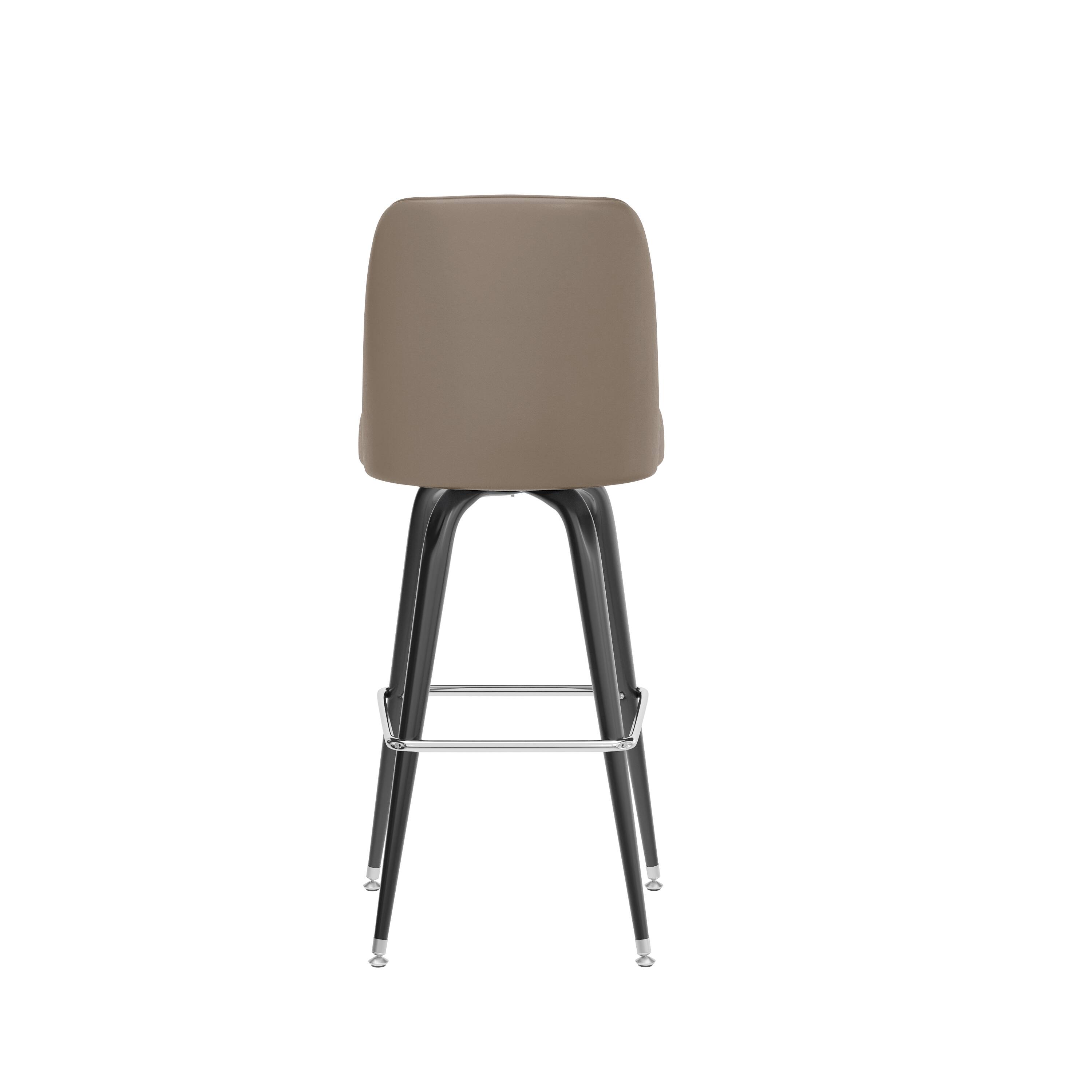 Back. Flash Furniture - James Commercial Grade Metal Barstool with Beige Swivel Bucket Seat - Beige.