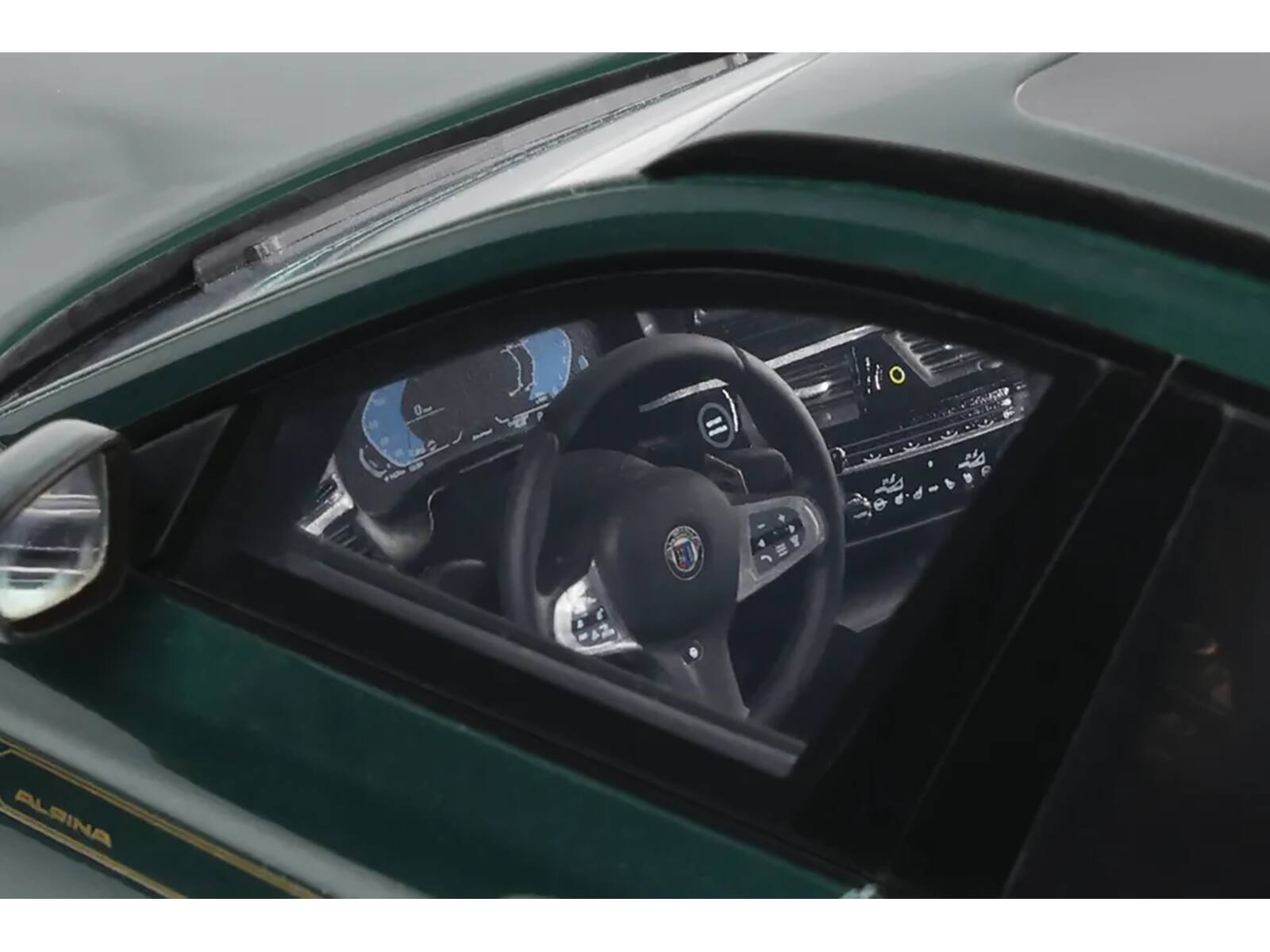 Left. GT Spirit - 2023 BMW Alpina B5 Touring Green Metallic 1/18 Model Car by GT Spirit - Green Metallic.