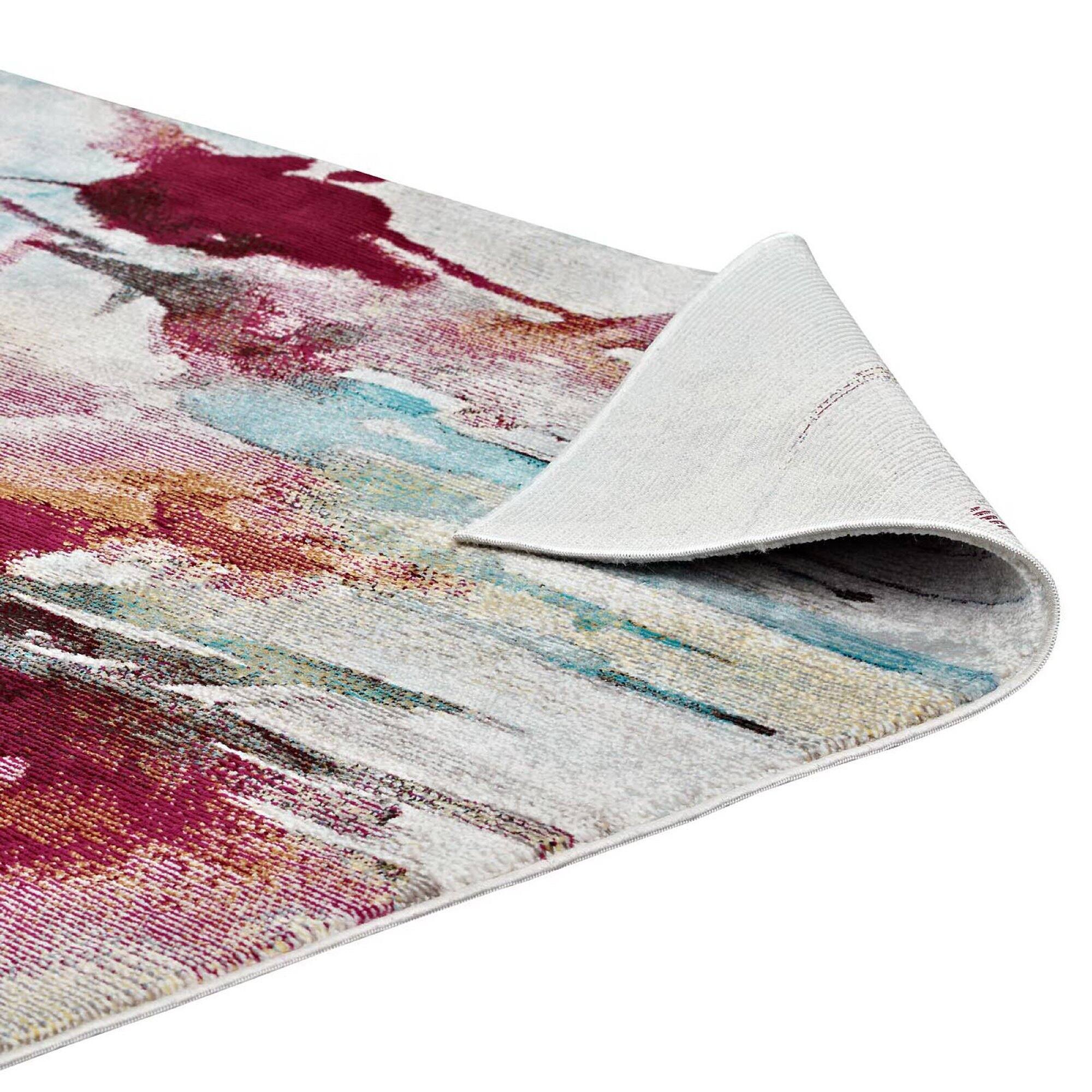 Alt View 3. Modway - Blume Abstract Floral Area Rug - Multicolored.