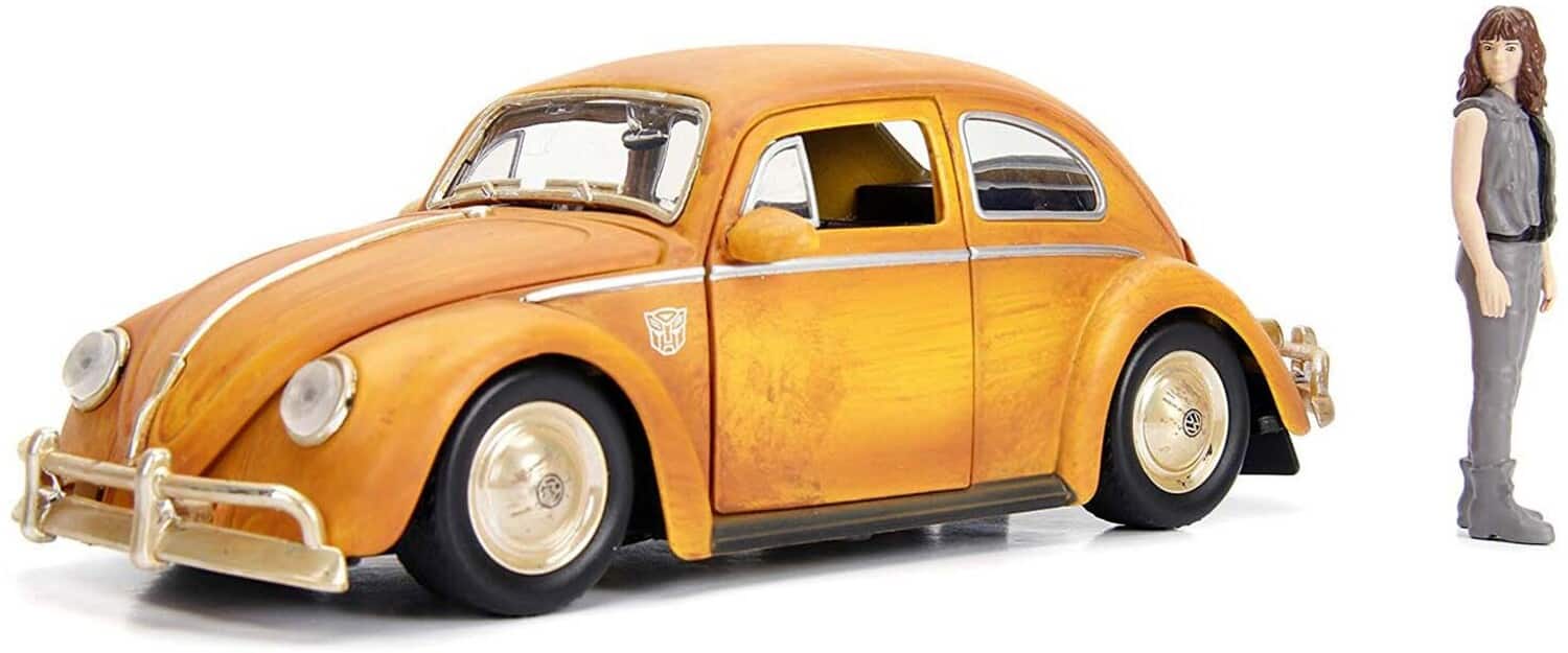 Jada Toys - Transformers Bumblebee Movie Volkswagen Beetle Die-cast Car, 1:24 Scale Vehicle & 2.75 - Collectibles - Mulitcolor