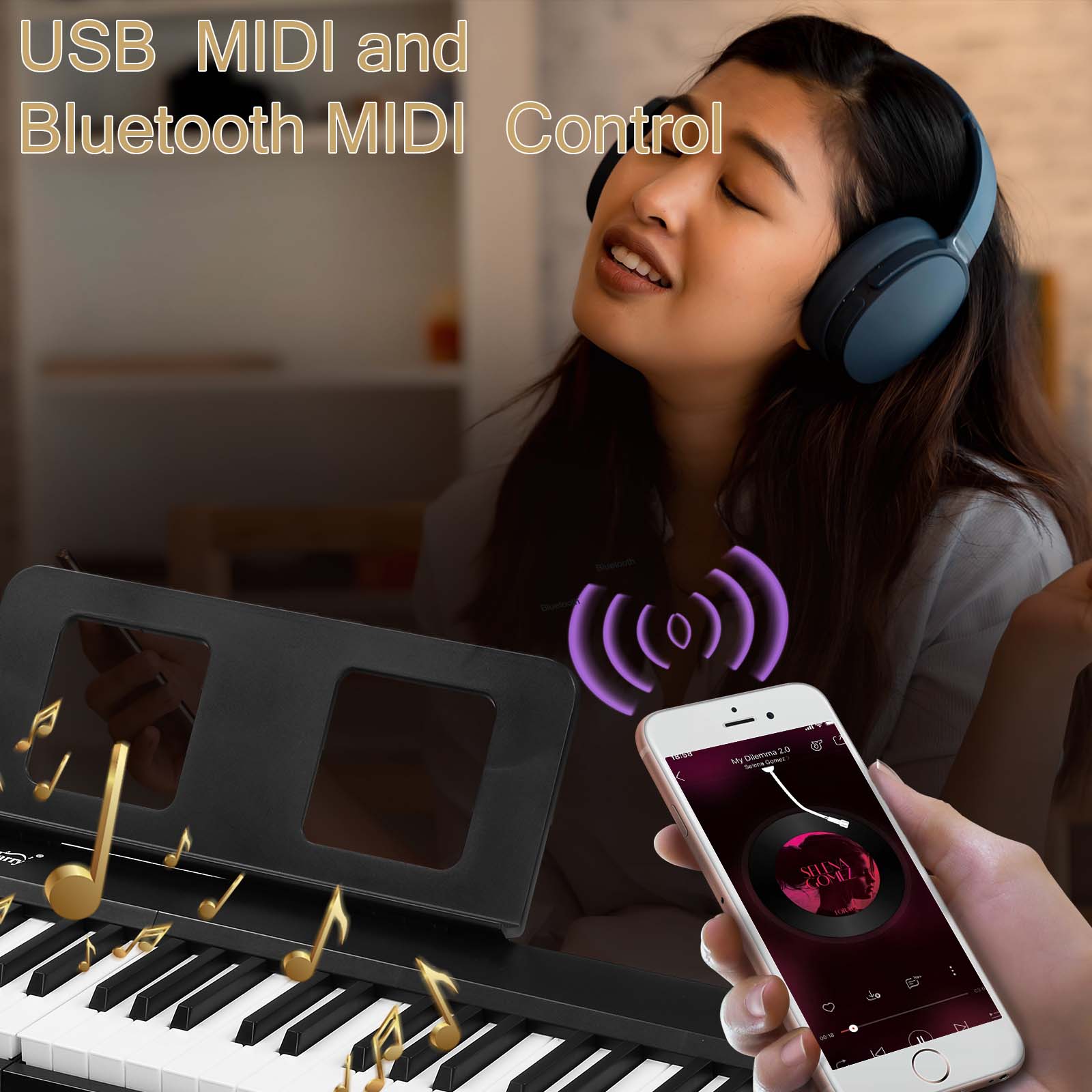 USB MIDI and Bluetooth MIDI Control