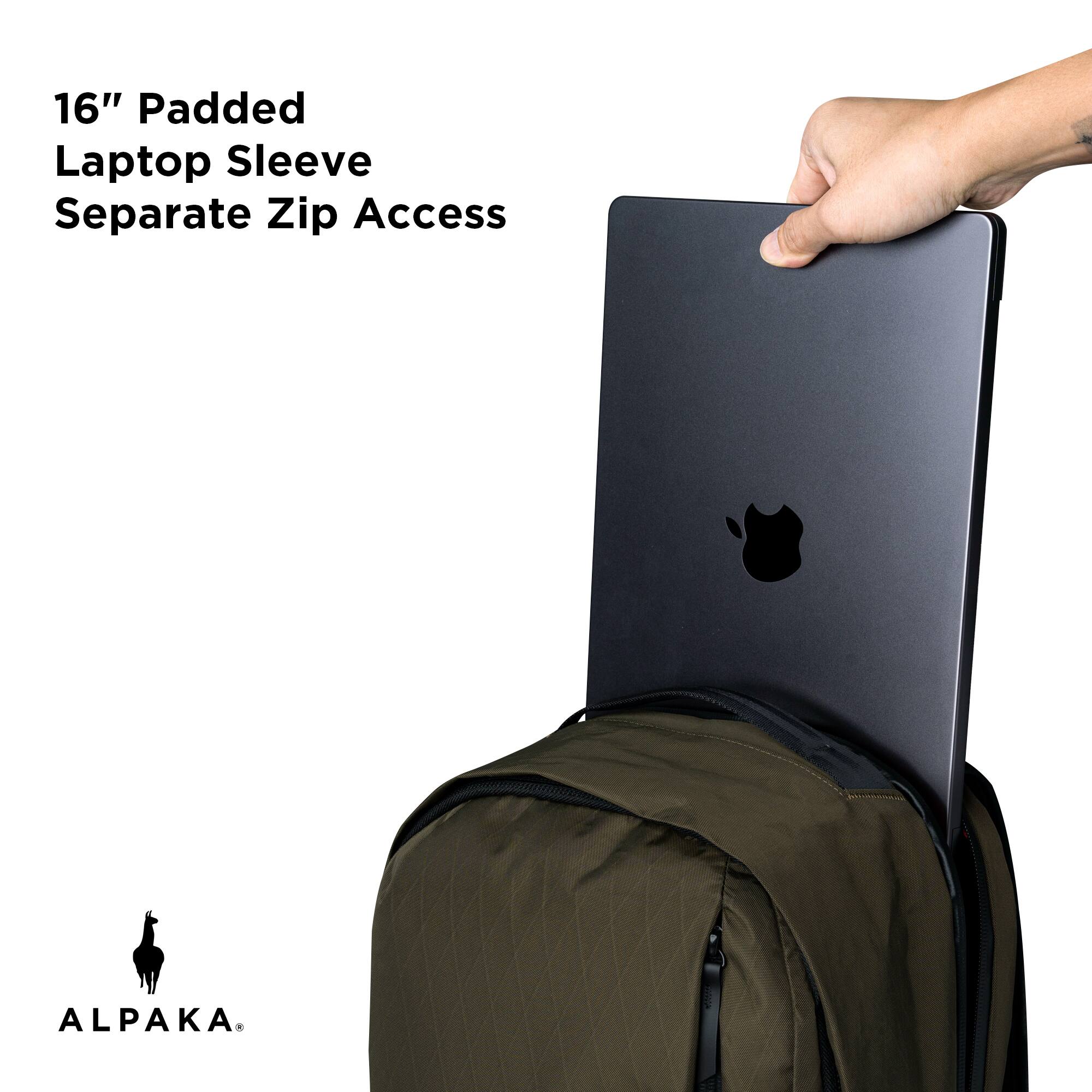 16" Padded Laptop Sleeve  
Separate Zip Access  

ALPAKA