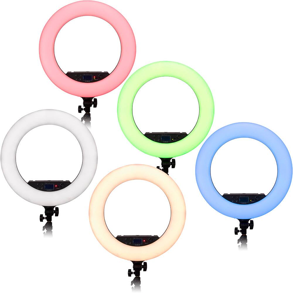 Alt View 3. Fotodiox - Selfie Starlite Prizmo Edition - 18in RGB Dimmable LED Ring Light f/ Portrait, Gaming, Makeup, YouTube, Live Streaming.