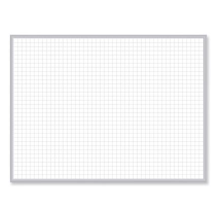 Front. Ghent - Non-Magnetic Whiteboard with Aluminum Frame, 48" x 35.81", White Surface, Satin Aluminum Frame.