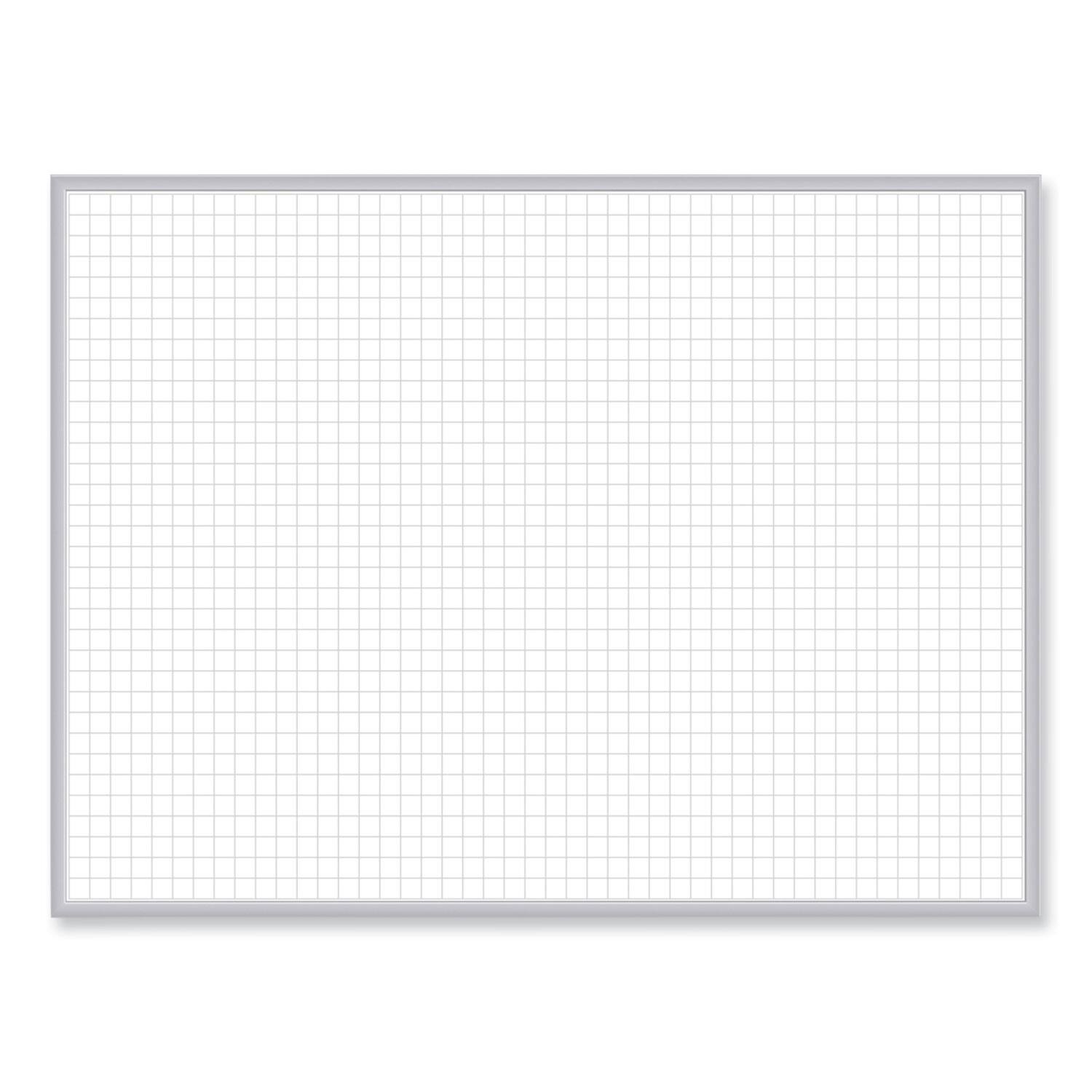 Front. Ghent - Non-Magnetic Whiteboard with Aluminum Frame, 48" x 35.81", White Surface, Satin Aluminum Frame.