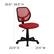 Alt View 13. Alamont Home - Neri Contemporary Mesh Swivel Office Chair - Red.