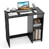 Gymax - 31.5'' Small Computer Desk Home Office Study Writing Desk w/ 2 Compartments - Black