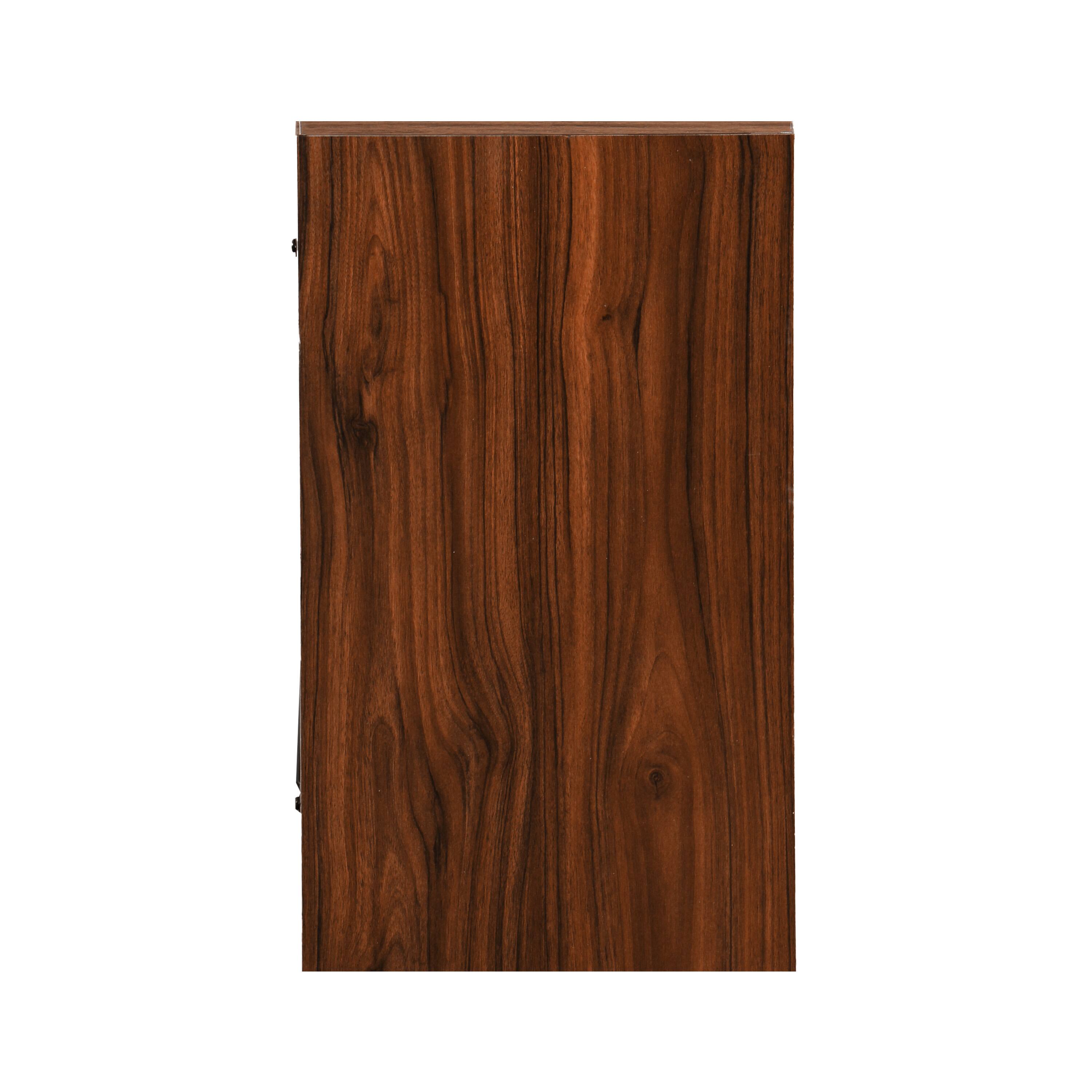 Alt View 2. Forest'nSky - Walnut Wood 6 drawer 44.5 in. Wide Chest of Drawers with Large Fabric Drawers for Living Room - Walnut.