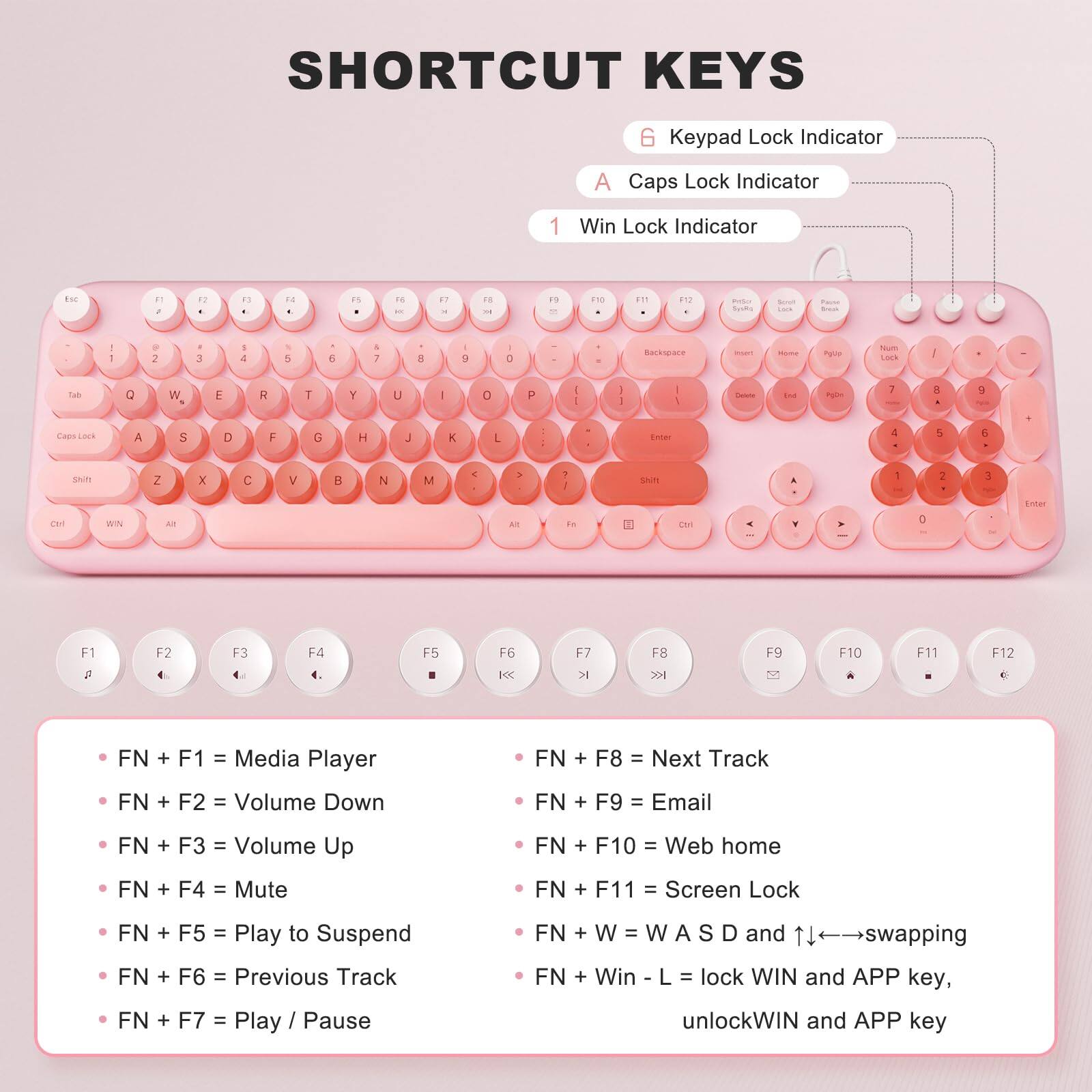 Reds Spade Wired With Up Computer Keyboards Multimedia Keys Full Size ...