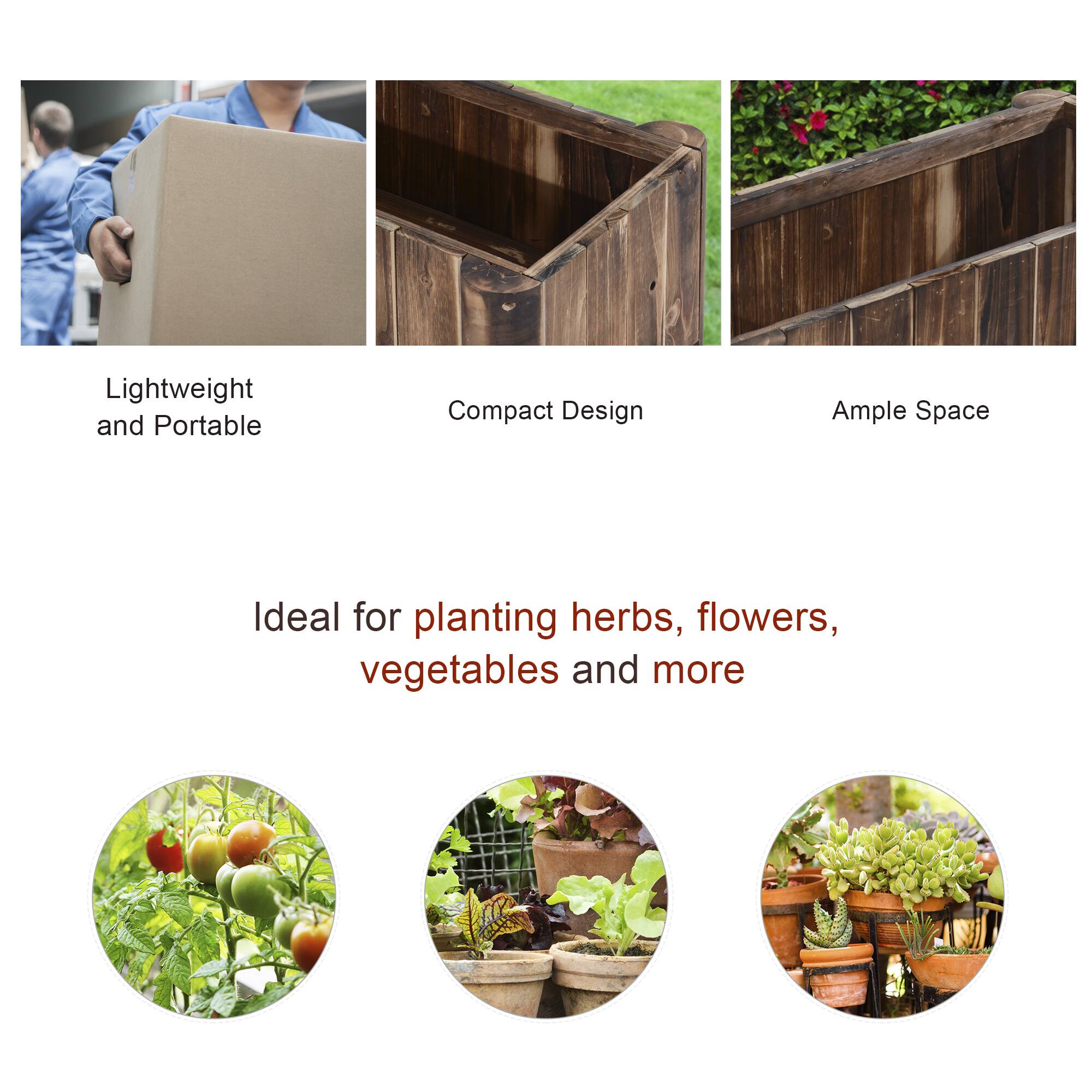 Lightweight and Portable  
Compact Design  
Ample Space  

Ideal for planting herbs, flowers, vegetables and more
