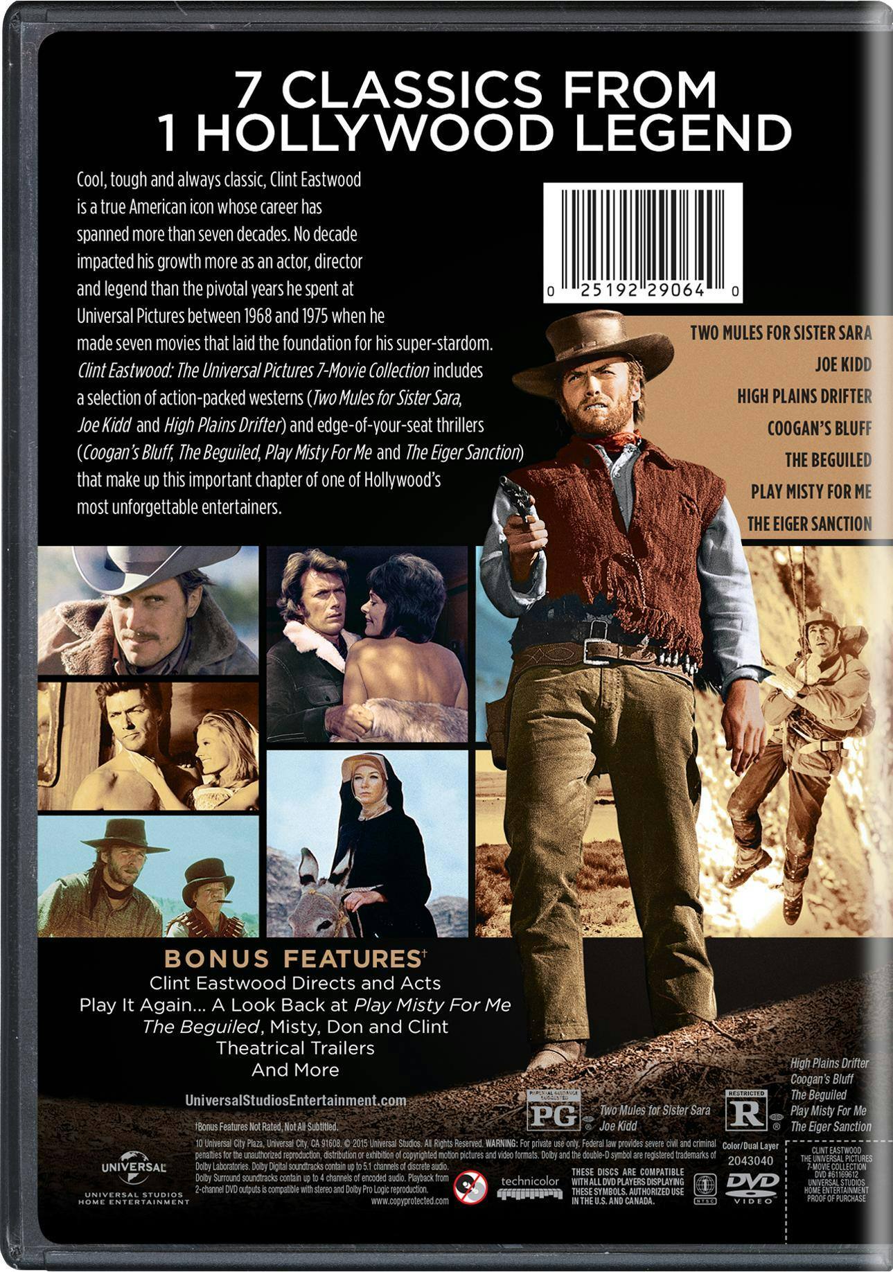 Back. Clint Eastwood: The Universal Pictures 7-movie Collection (DVD Set) [DVD].