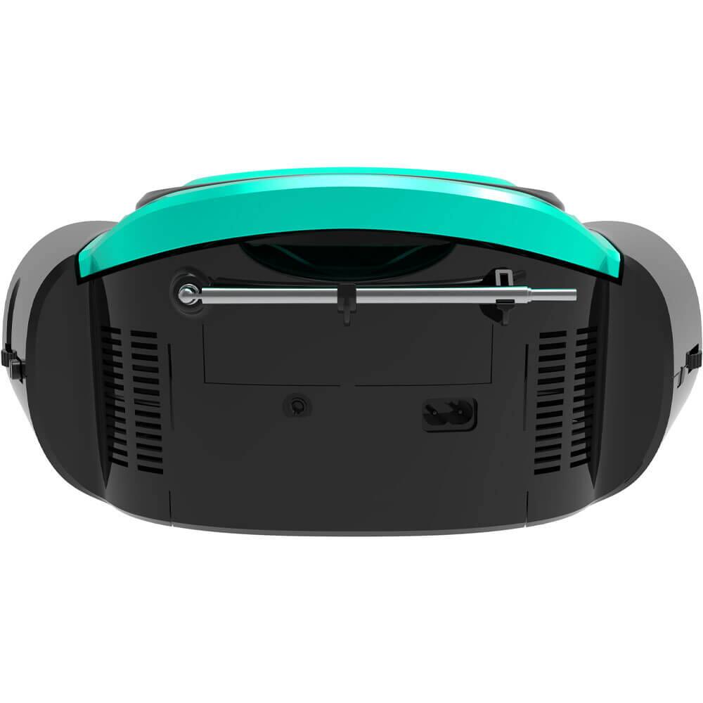 Alt View 2. Supersonic - Supersonic SC726BTTEAL Portable AM/FM Radio CD Player Boombox with Bluetooth - Teal - Black.