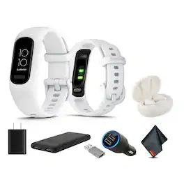 Garmin - vívosmart 5, Fitness Tracker, White, USB (USA) ADAPTERS - White - (2025)