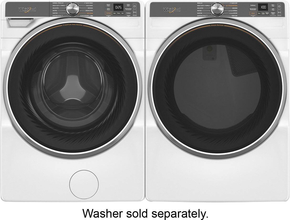 Whirlpool 7.4 Cu. Ft. Stackable Smart Electric Dryer with Steam and