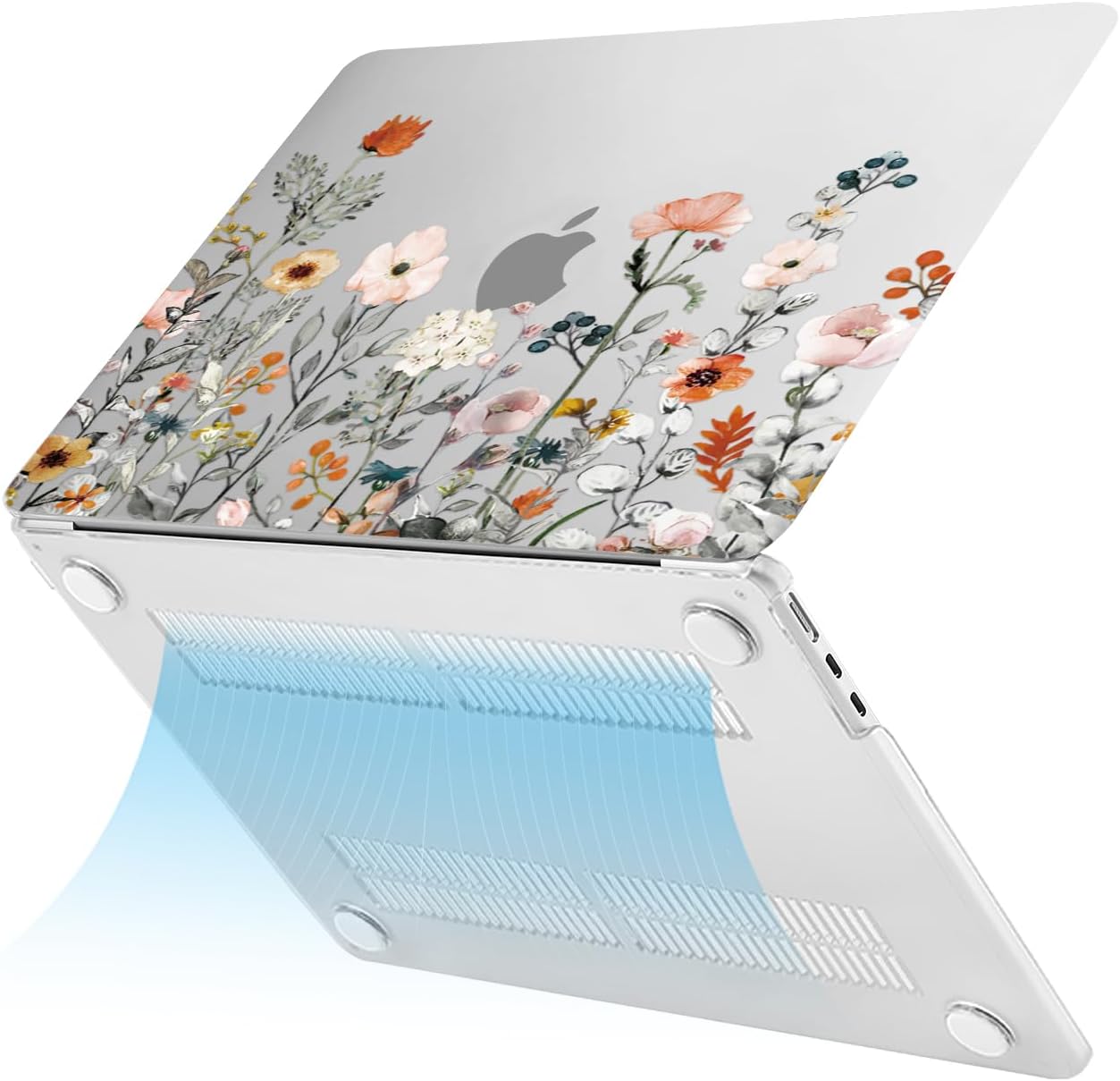 Alt View 1. mosiso - For MacBook Air 13 inch Case 2026-2022 M5 A3449 M4 A3240 M3 A3113 M2 A2681, Pattern Case&Keyboard Cover&Screen Film - H247.