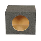 Front. QPower - QPower 10" Heavy-Duty Single Sealed Vehicle Subwoofer Enclosure Woofer Box, Gray - Charcoal Black.