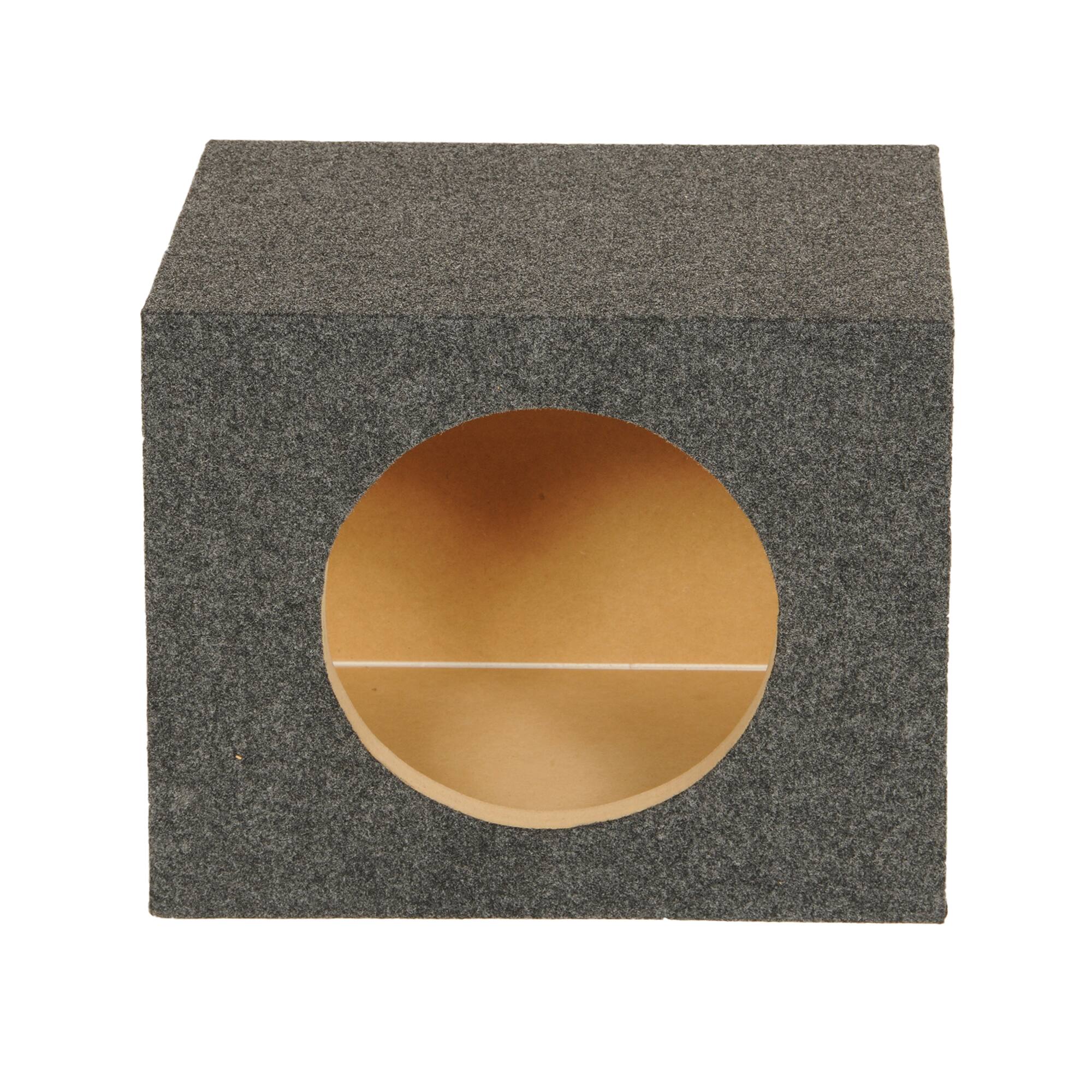 Alt View 7. QPower - QPower 10" Heavy-Duty Single Sealed Vehicle Subwoofer Enclosure Woofer Box, Gray - Charcoal Black.