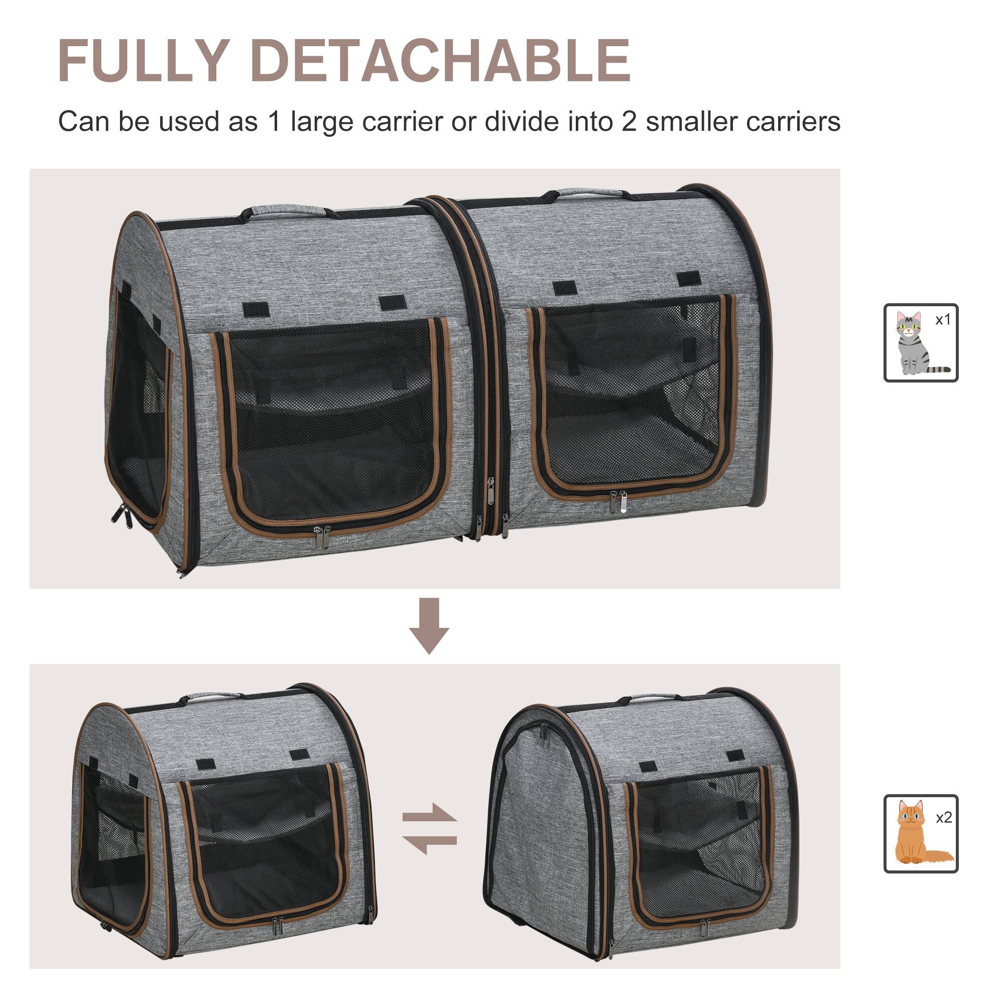 FULLY DETACHABLE  
Can be used as 1 large carrier or divide into 2 smaller carriers  

x1  
x2