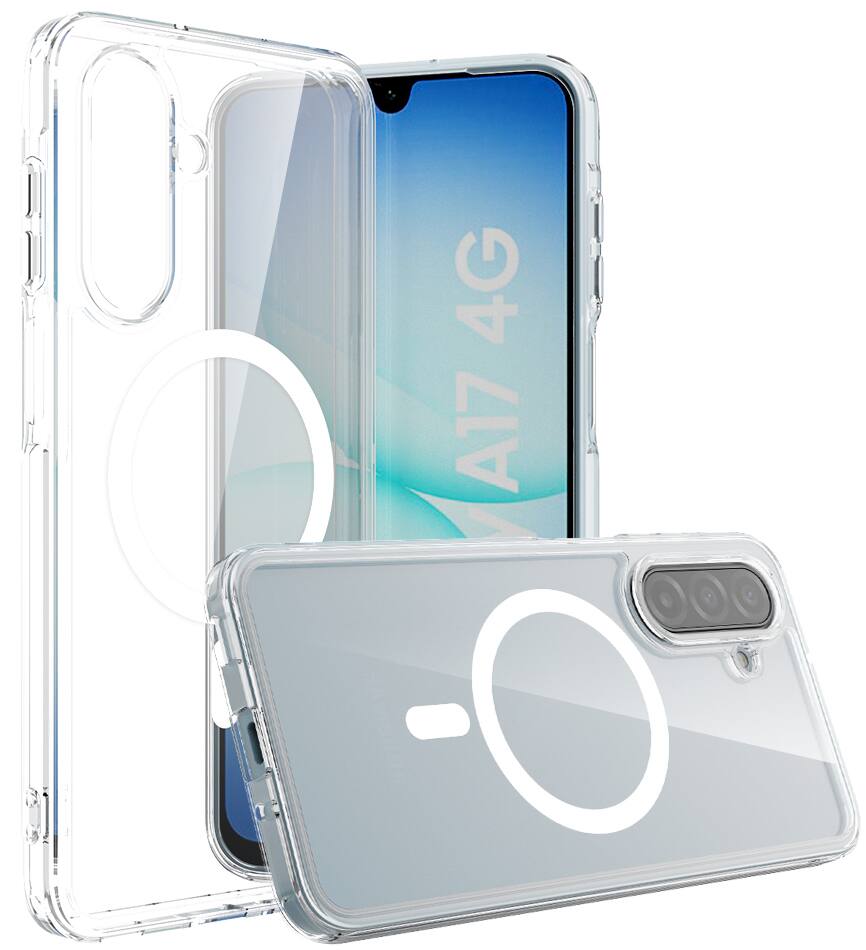 Alt View 2. Nakedcellphone - Clear Case for Samsung Galaxy A18 A17 Phone - Compatible with MagSafe Mounts/Wallets - Clear.