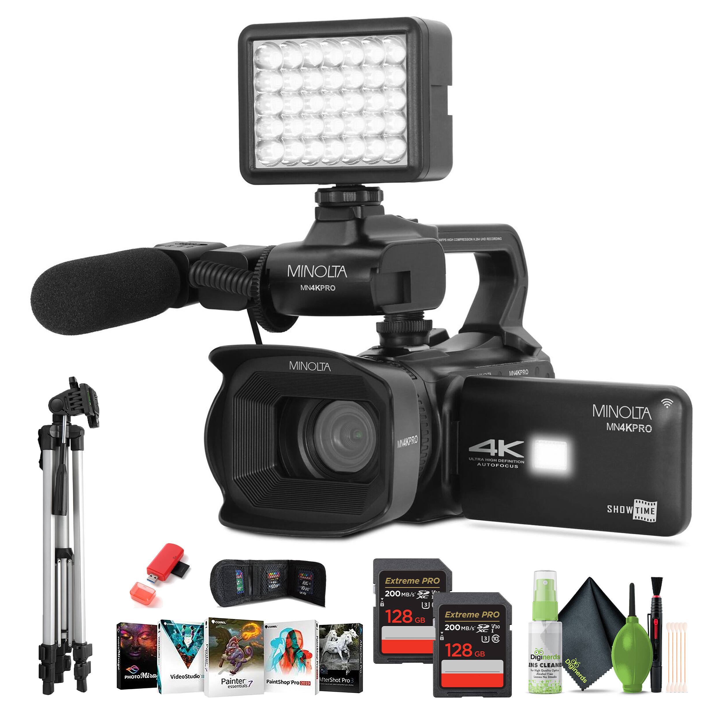 MINOLTA MN4KPRO  
MINOLTA MN4KPRO  
4K  
ULTRA HIGH DEFINITION  
AUTOFOCUS  
SHOW TIME  
Extreme PRO 200MB/s 128GB  
Extreme PRO 200MB/s 128GB  
Digimend Clean  
PaintShop Pro  
Painter 7  
VideoStudio  
PhotoDirector  
PhotoShot Pro 2