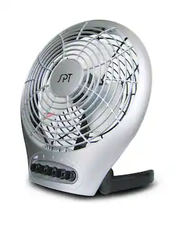 SPT - 7 in. Desktop Fan with Ionizer - White