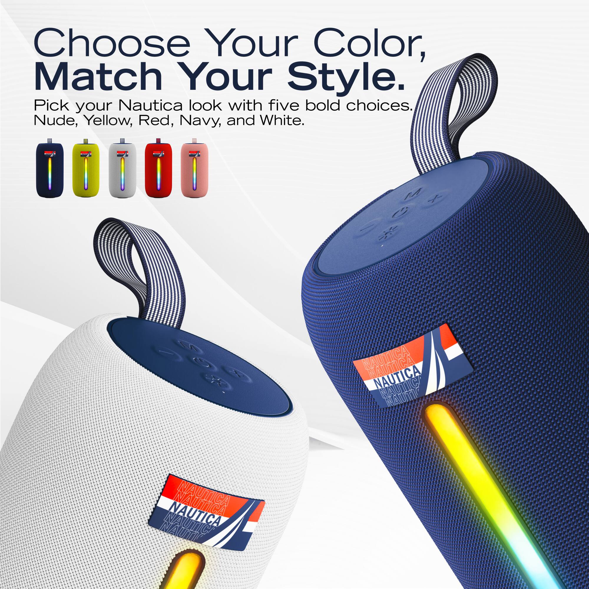 Choose Your Color, Match Your Style.

Pick your Nautica look with five bold choices. Nude, Yellow, Red, Navy, and White.