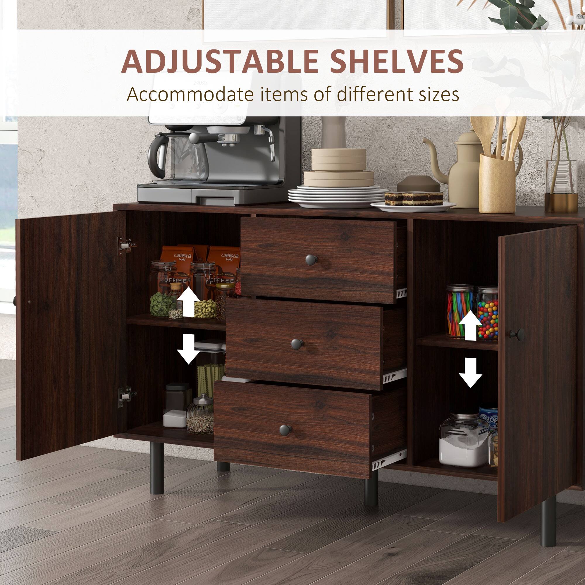 ADJUSTABLE SHELVES
Accommodate items of different sizes