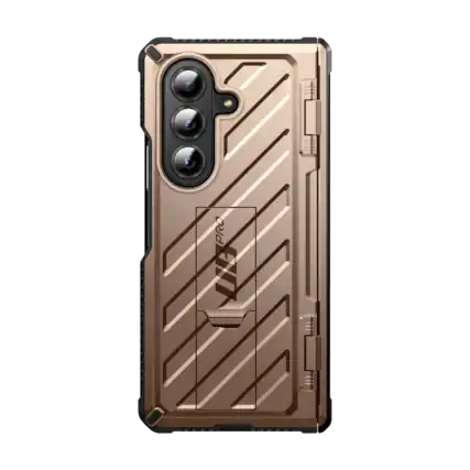 Front. SUPCASE - Galaxy Z Fold7 Unicorn Beetle PRO Rugged Case - Gold - Gold.