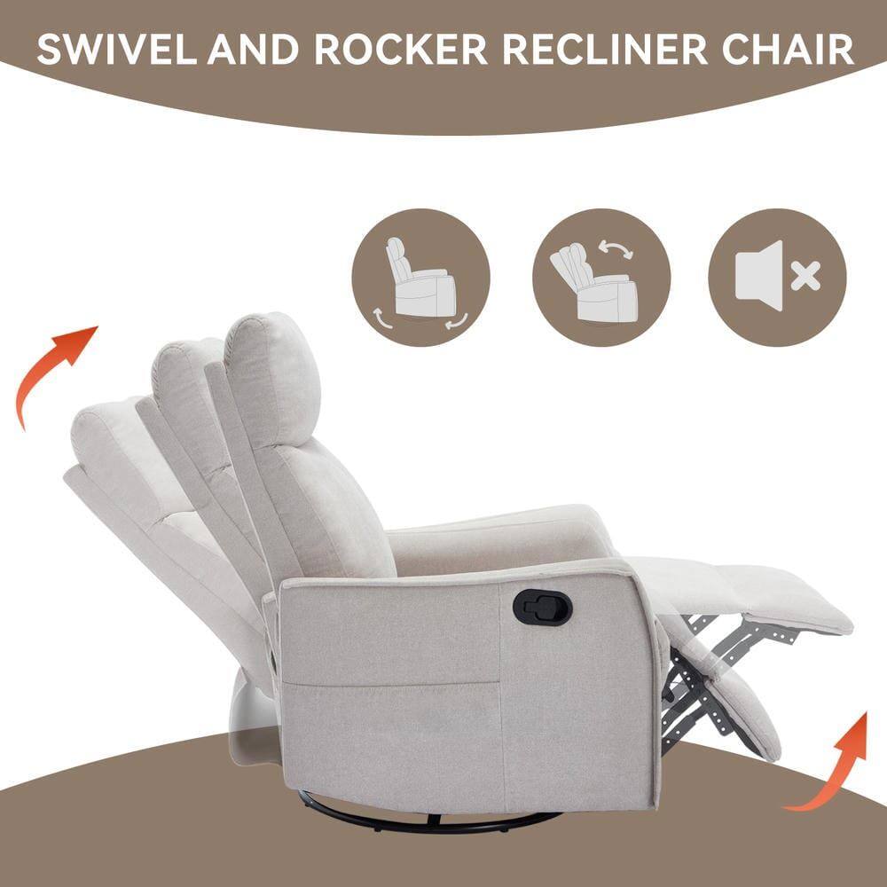 SWIVEL AND ROCKER RECLINER CHAIR