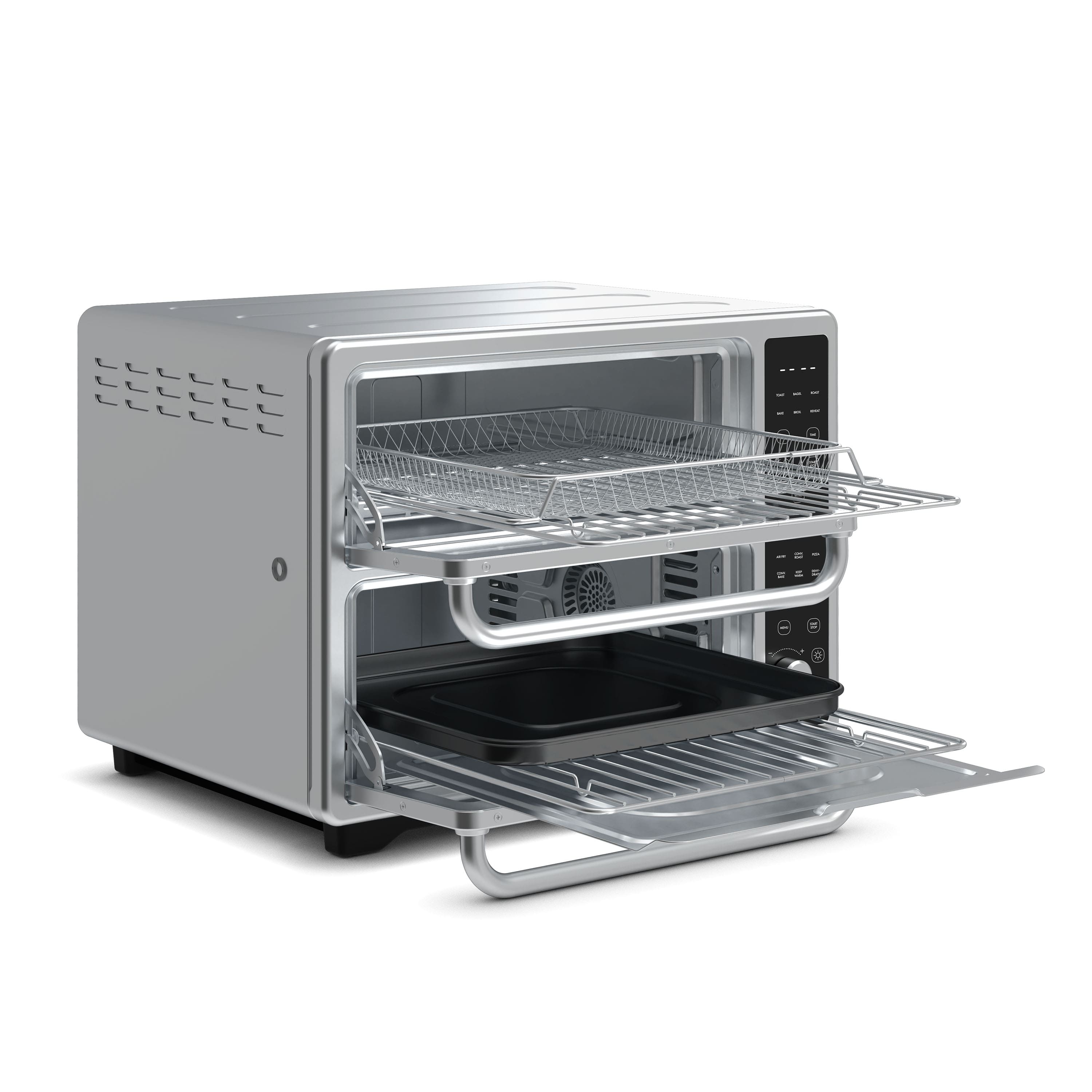 Alt View 12. bella PRO - DoubleUp Oven with Probe Thermometer - Stainless Steel.