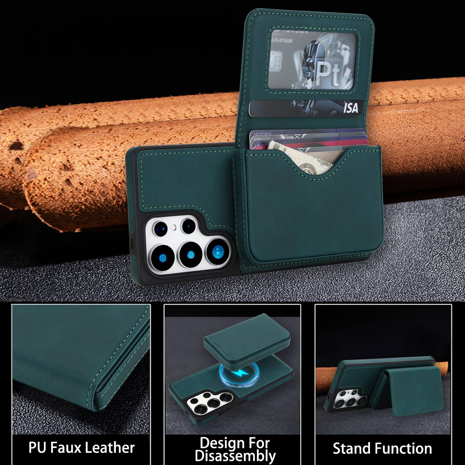 PLATINUM Pt ISA nA PU Faux Leather Design For Disassembly Stand Function