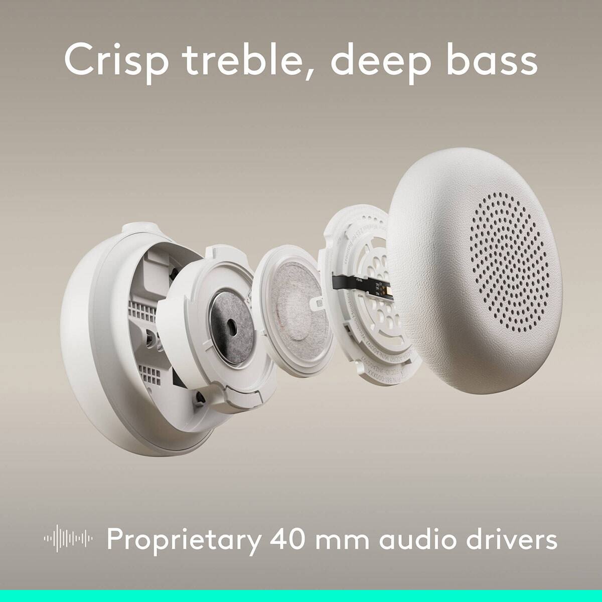 Crisp treble, deep bass

Proprietary 40 mm audio drivers