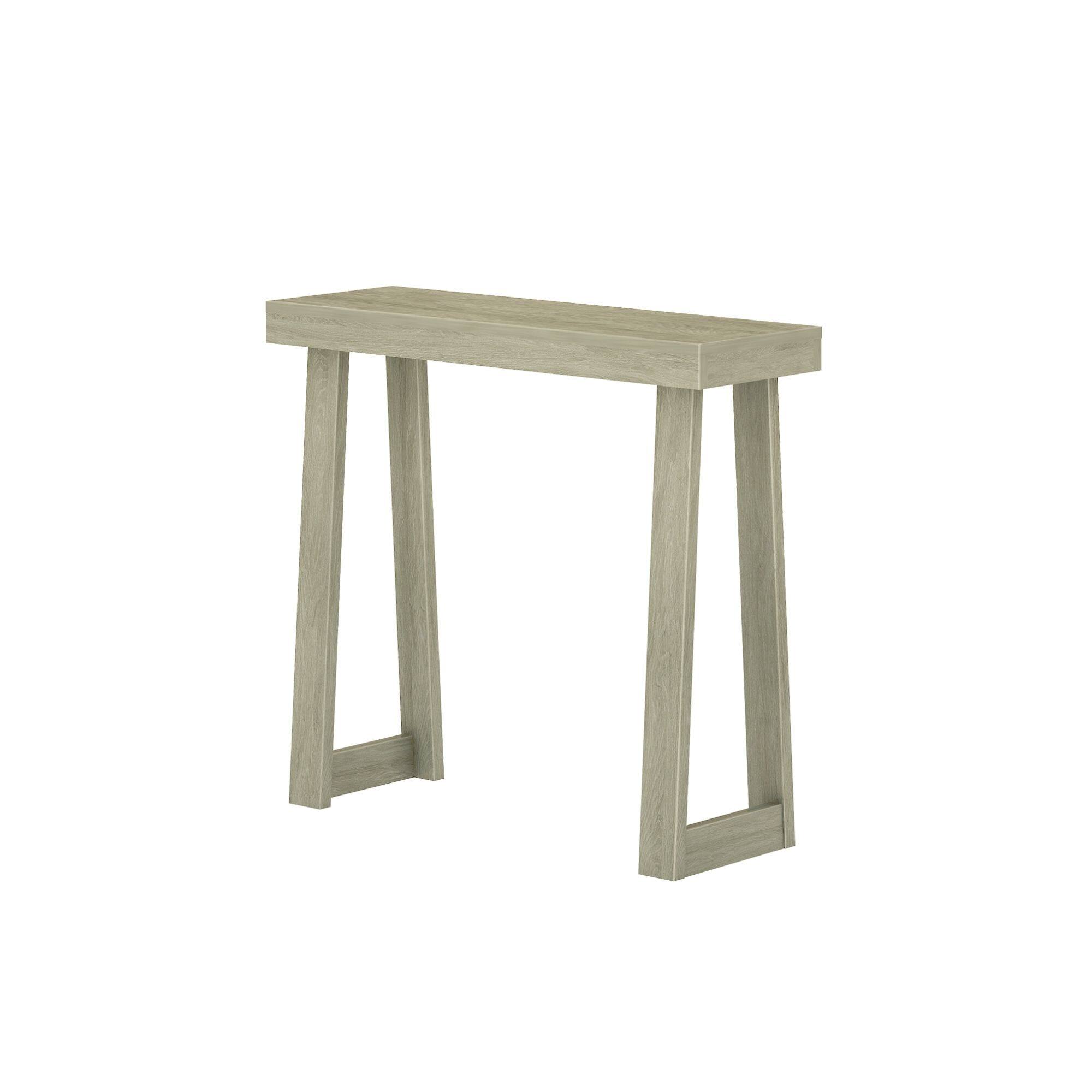 Alt View 2. Plank+Beam - Classic Console Table - 36 inches, Seashell - Seashell.