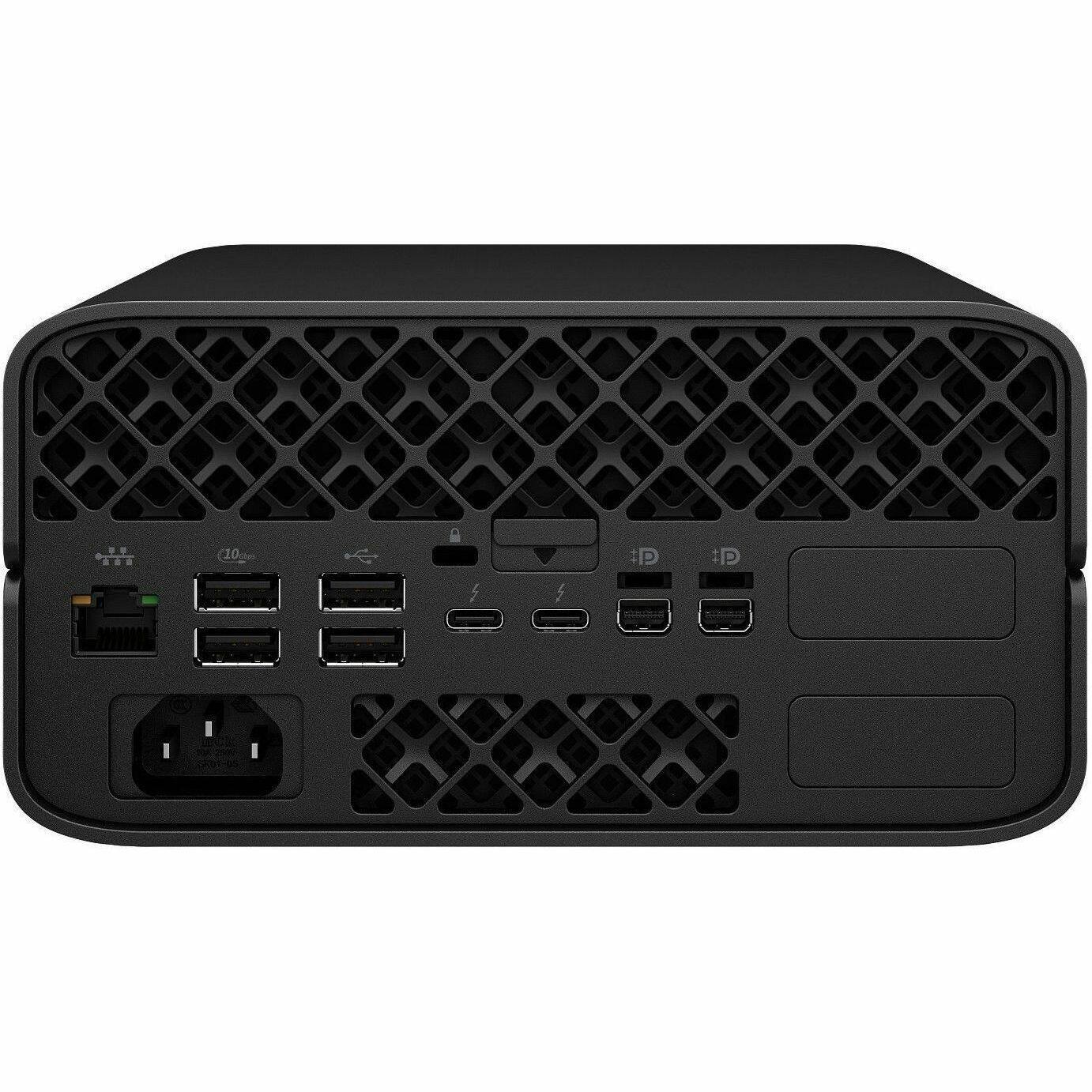 Alt View 4. HP - HP Z2 Mini G1a Workstation - 1 x AMD Ryzen AI MAX PRO 395 - 128 GB - 1 TB SSD - Mini PC - Jet Black - AMD Chip - Windows - Black.