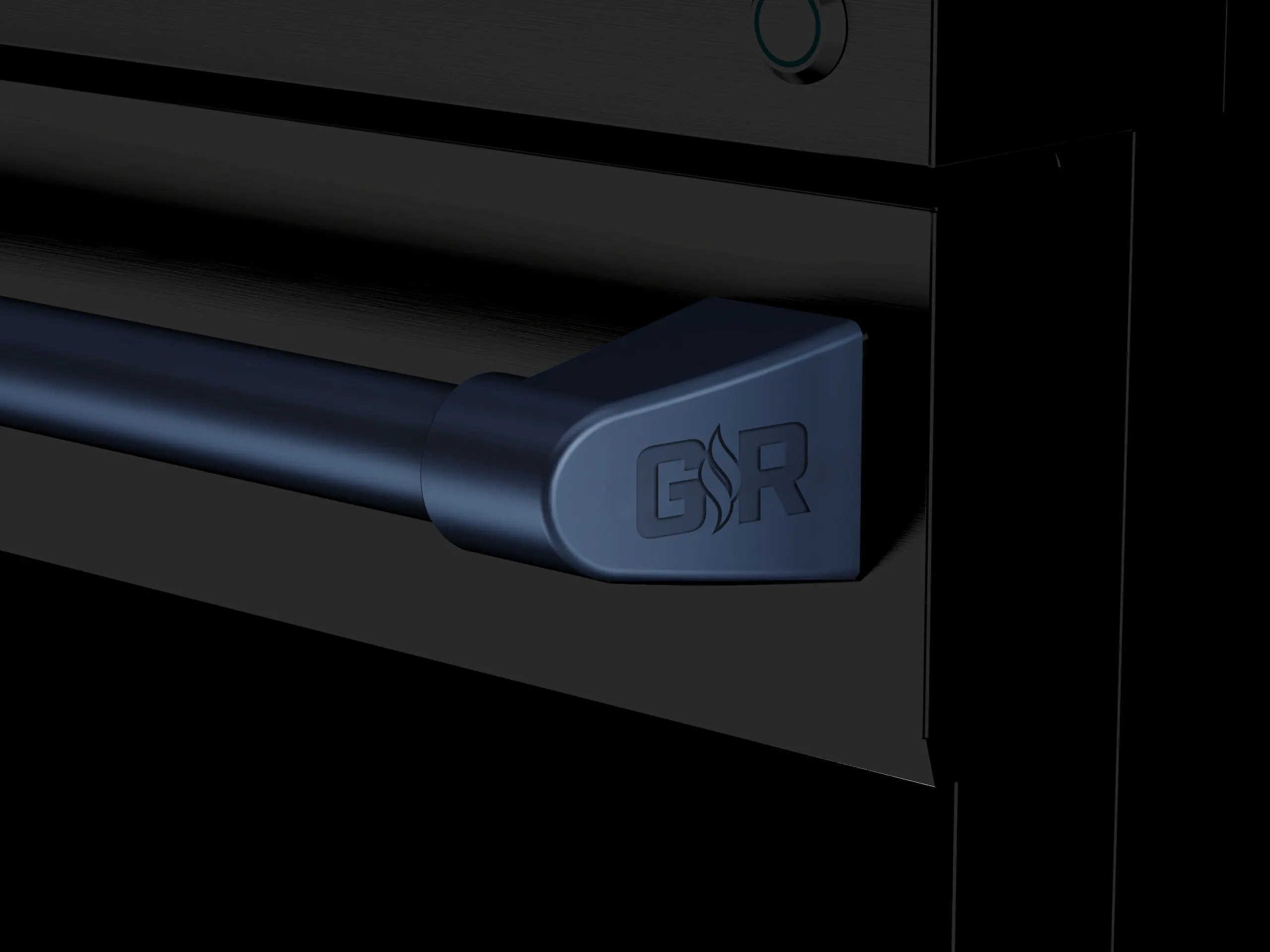 Alt View 14. Thor Kitchen - Gordon Ramsay Series by Thor Kitchen 6.8 Cu. Ft Freestanding Gas Range with Navy Blue Hardware - Black.