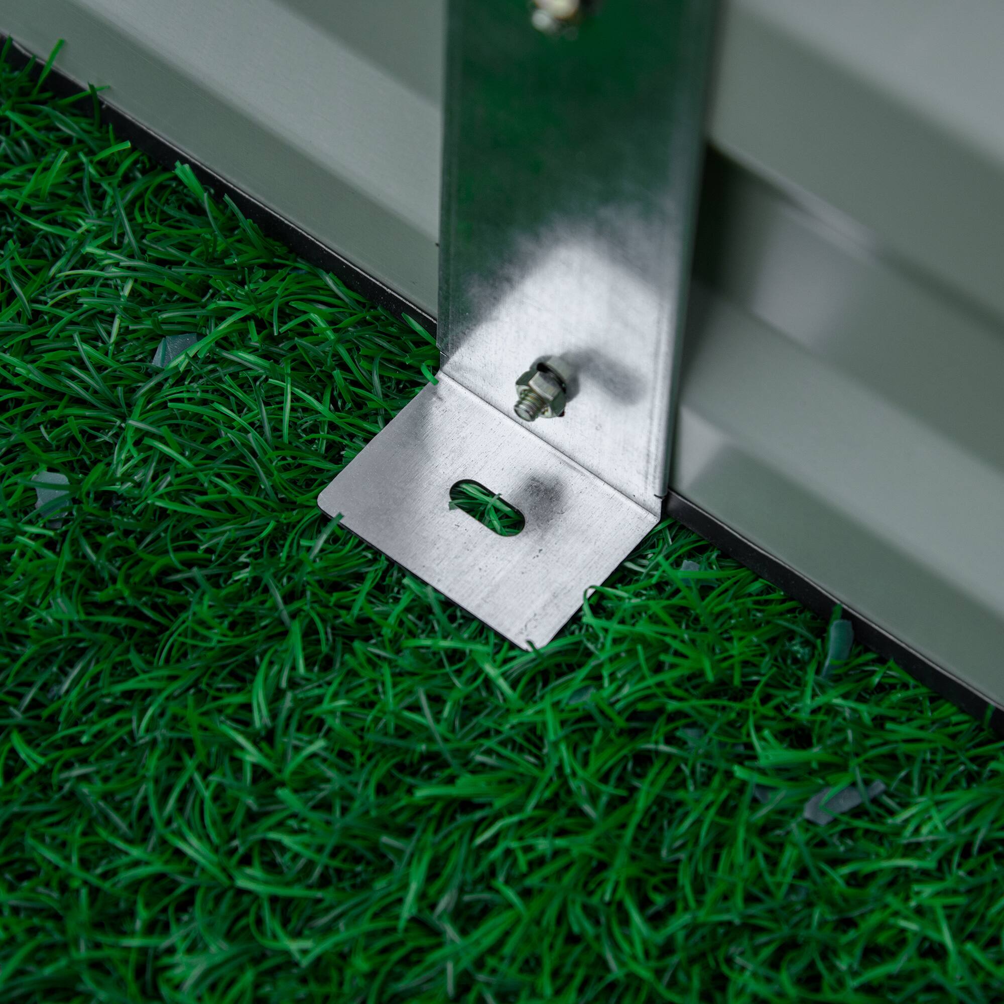 Alt View 8. Outsunny - Galvanized Raised Garden Bed, 8' x 3' x 1' Metal Planter Box, for Growing Vegetables, Flowers, Herbs, Succulents - Gray.