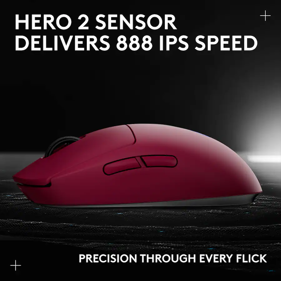 2 Inche Mouse Logitech PRO 2 LIGHTSPEED Lightweight Optical HERO 44K DPI Gaming Mouse ...