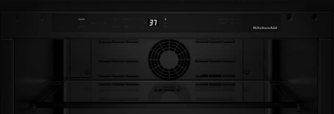 Cool On  
Mix Cool  
Lock  
Cool Off  

37°F / 3°C  

F/C  

KitchenAid  

Assist  
Beverage  
Meat  

Over Temp  
Reset Alarm
