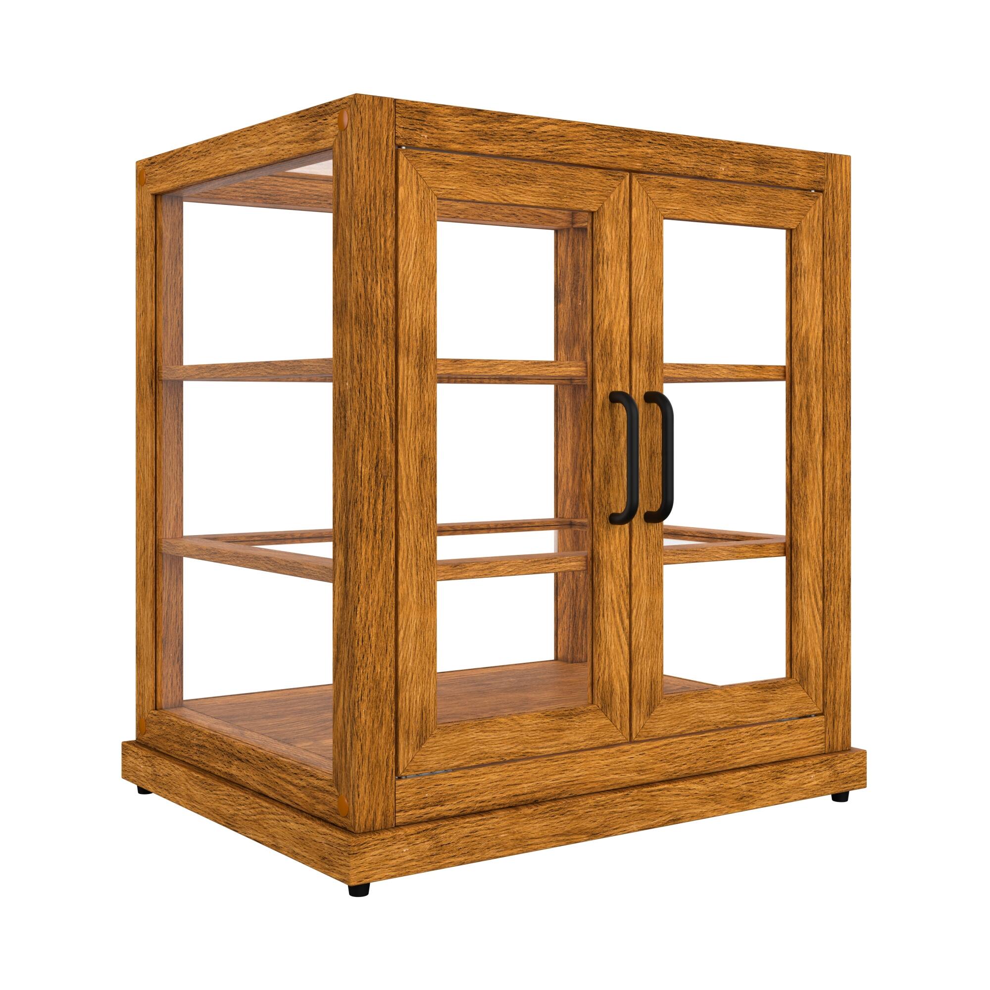 Alt View 4. Koolmore - 25 In. Artisan Wooden Bakery Display Upright Case 4 Cu ft, light color - Ash wood color.